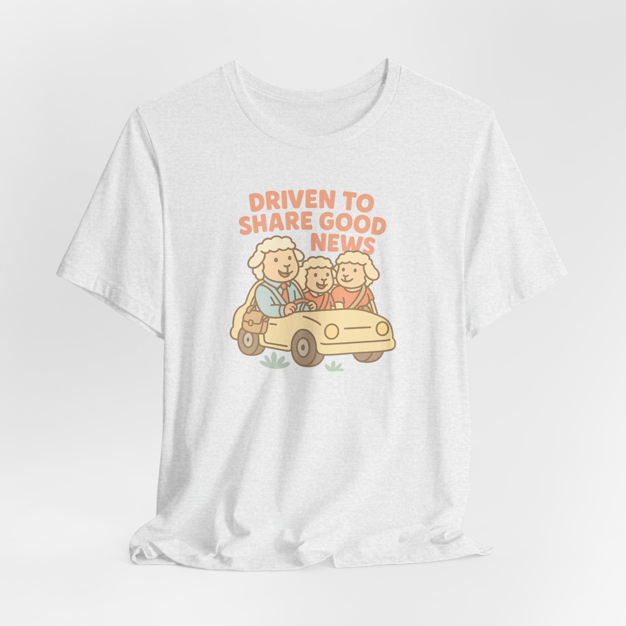 Driven to Share Good News (A Couple and a Friend) – Graphic T-Shirt