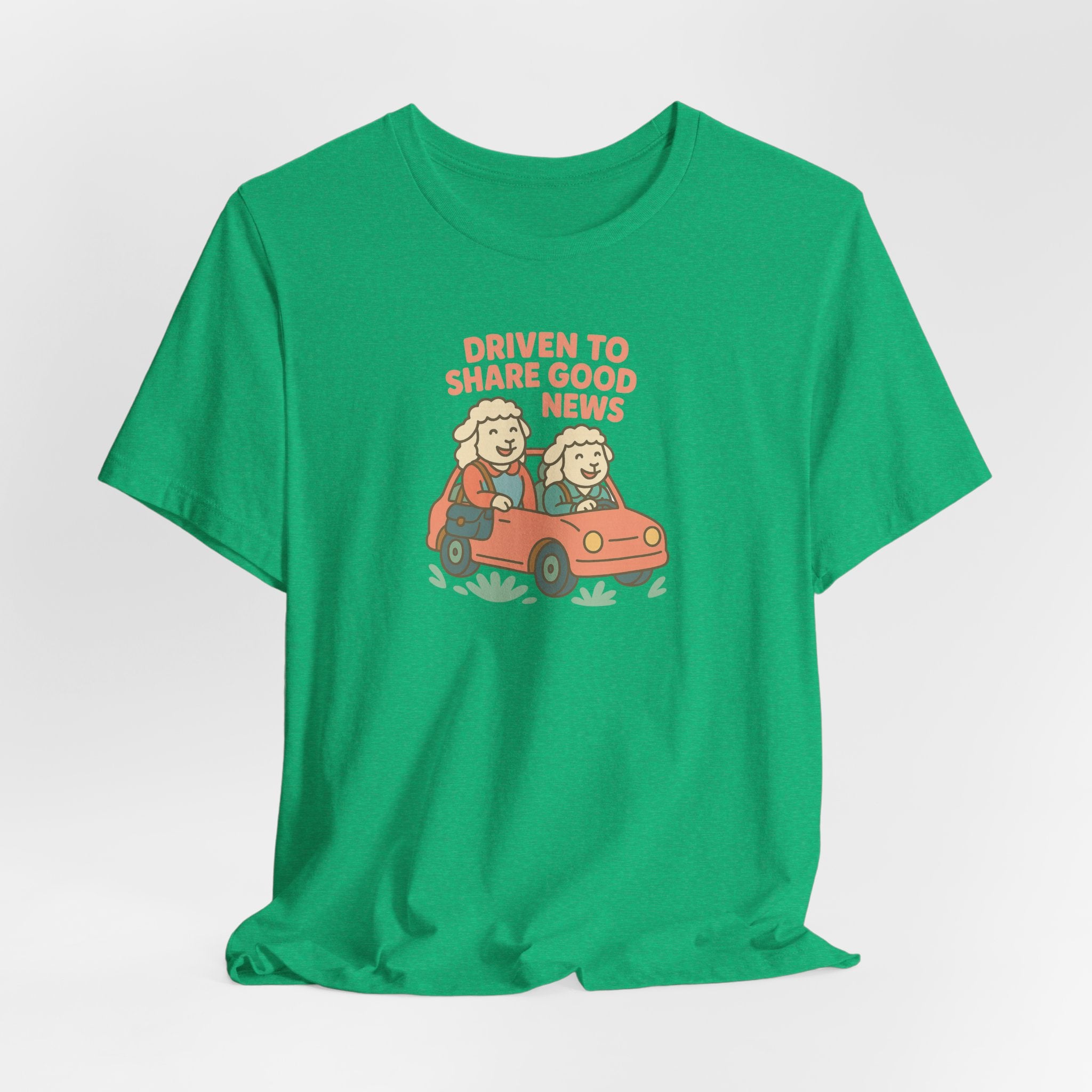 Driven to Share Good News (Two Female Sheep) – Graphic T-Shirt