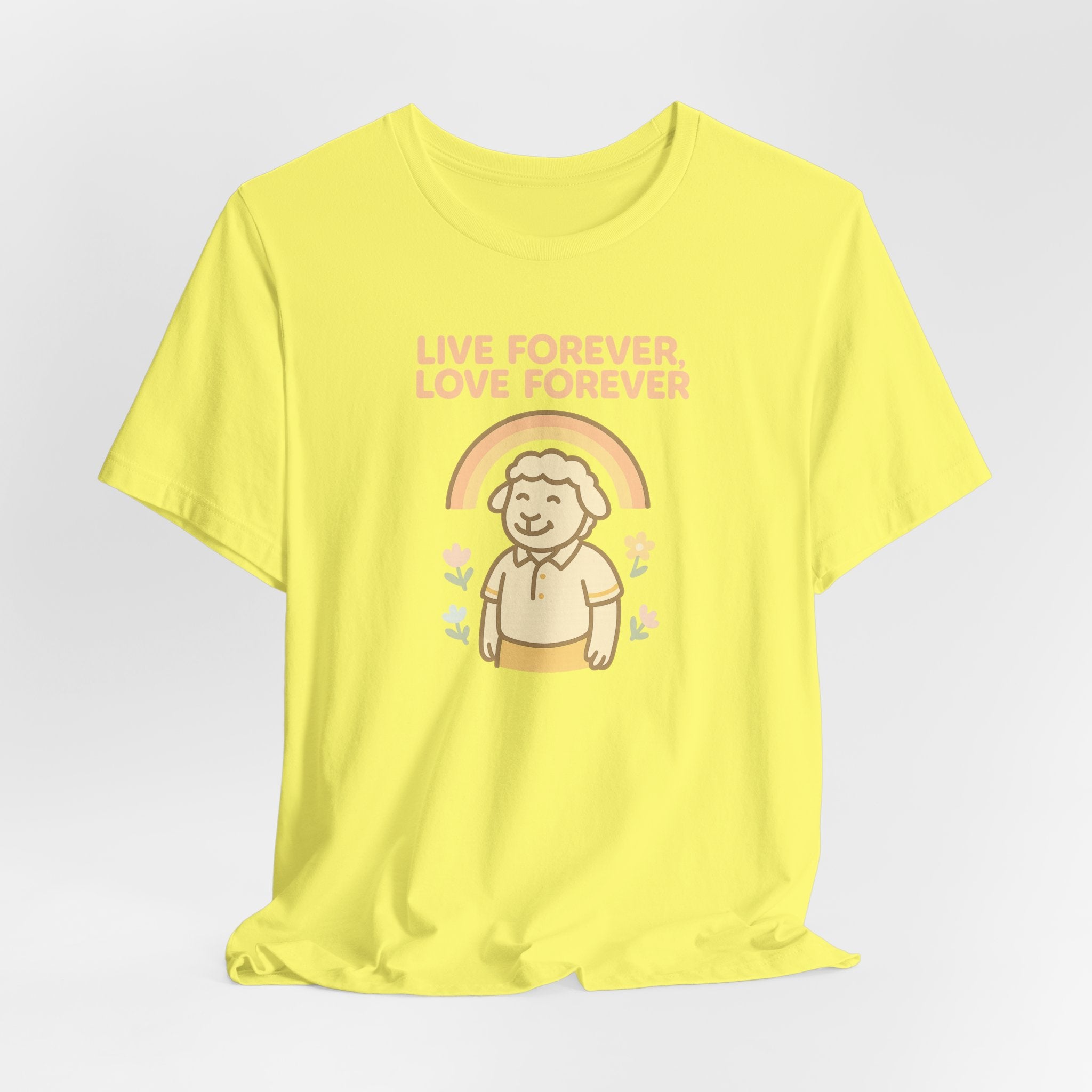 Live Forever Love Forever (Male Sheep) – Graphic T-Shirt