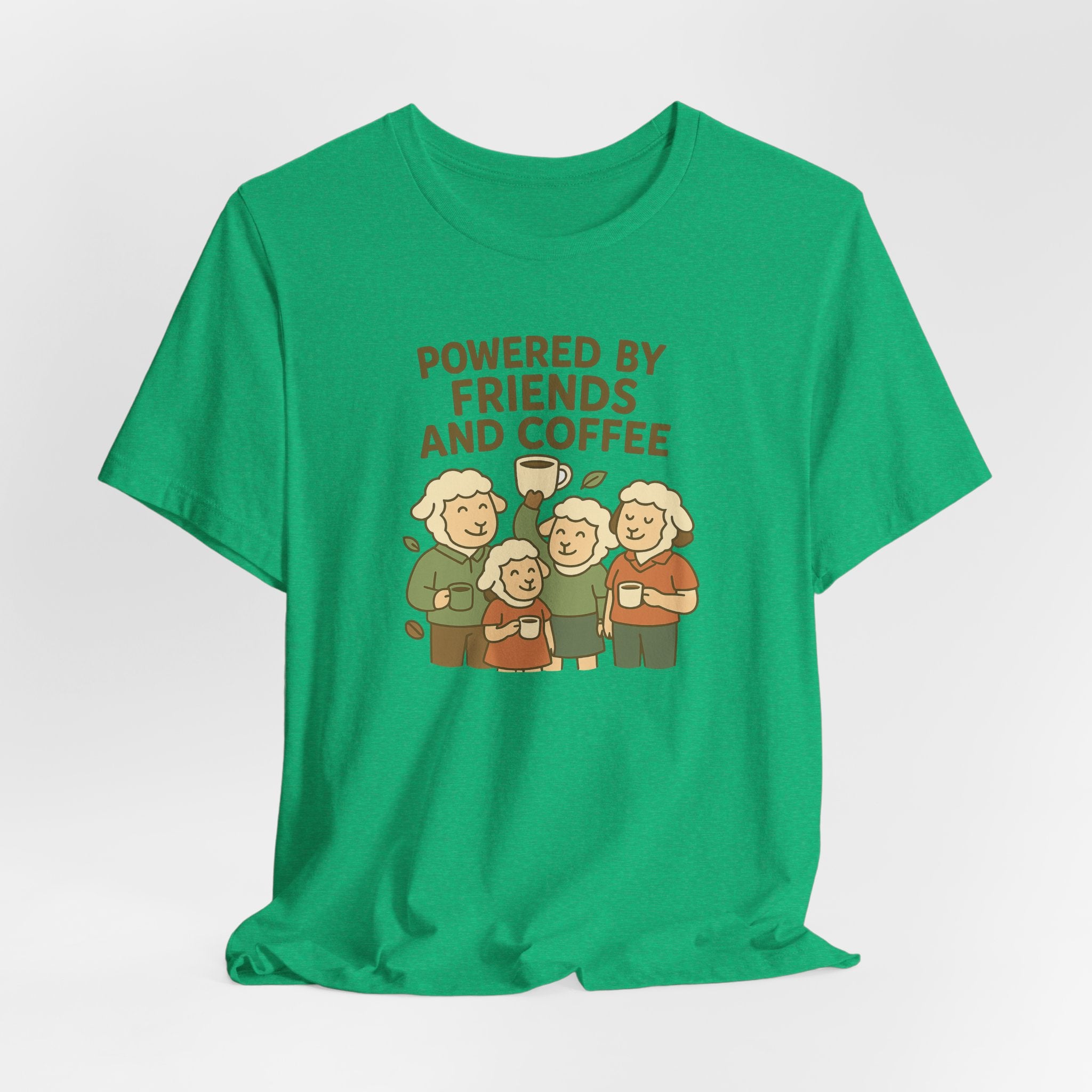 Powered by Friends and Coffee – Graphic T-Shirt