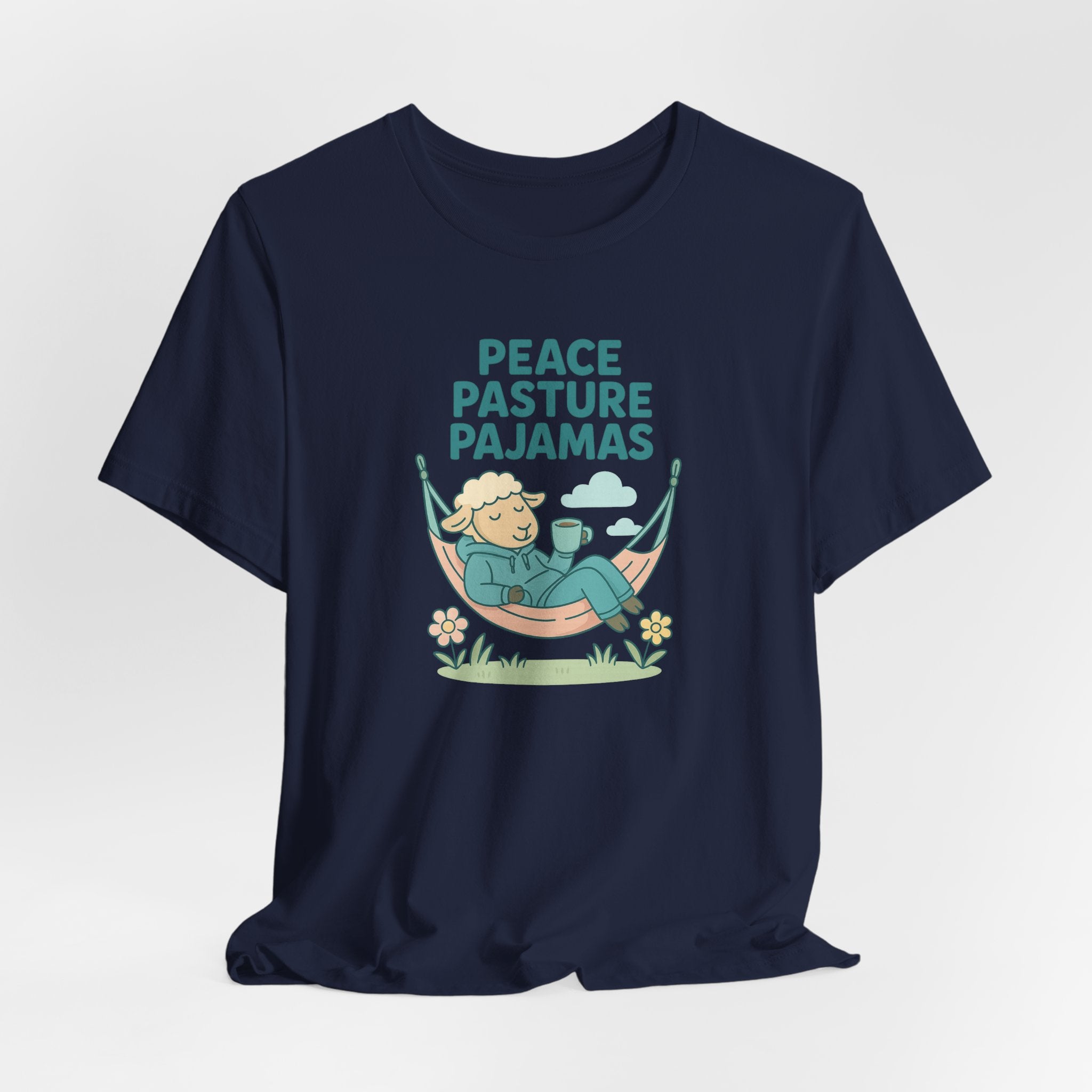 Peace Pasture Pajamas (Male Sheep) – Graphic T-Shirt