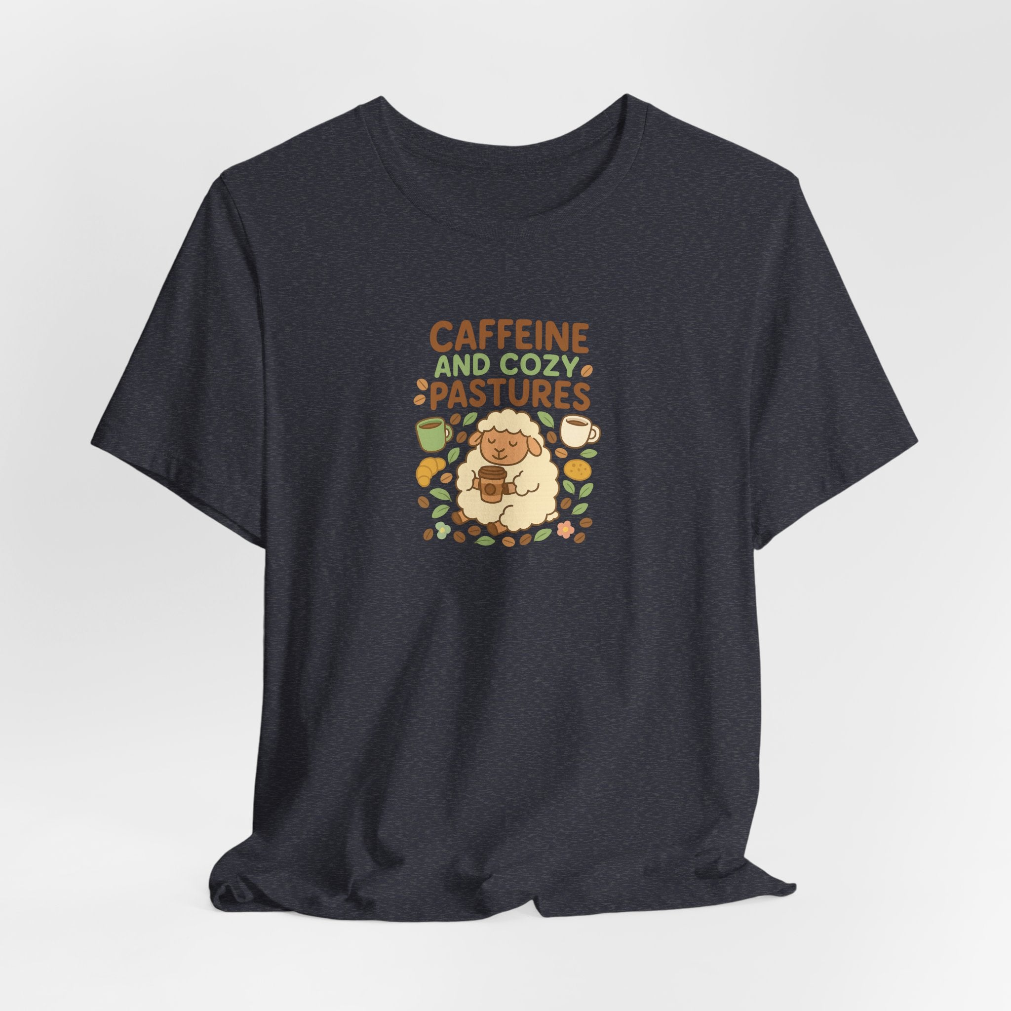 Caffeine and Cozy Pastures – Graphic T-Shirt