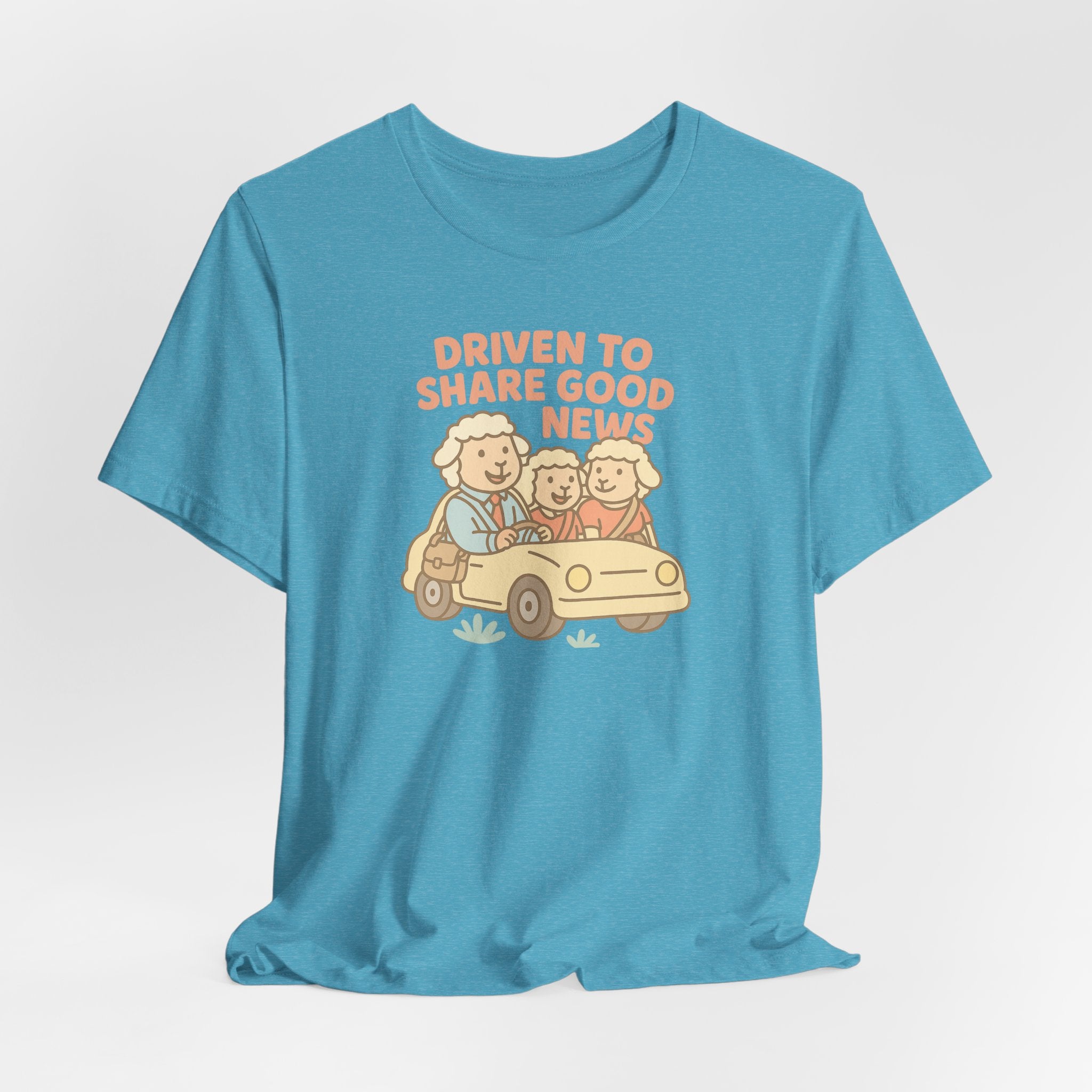 Driven to Share Good News (A Couple and a Friend) – Graphic T-Shirt