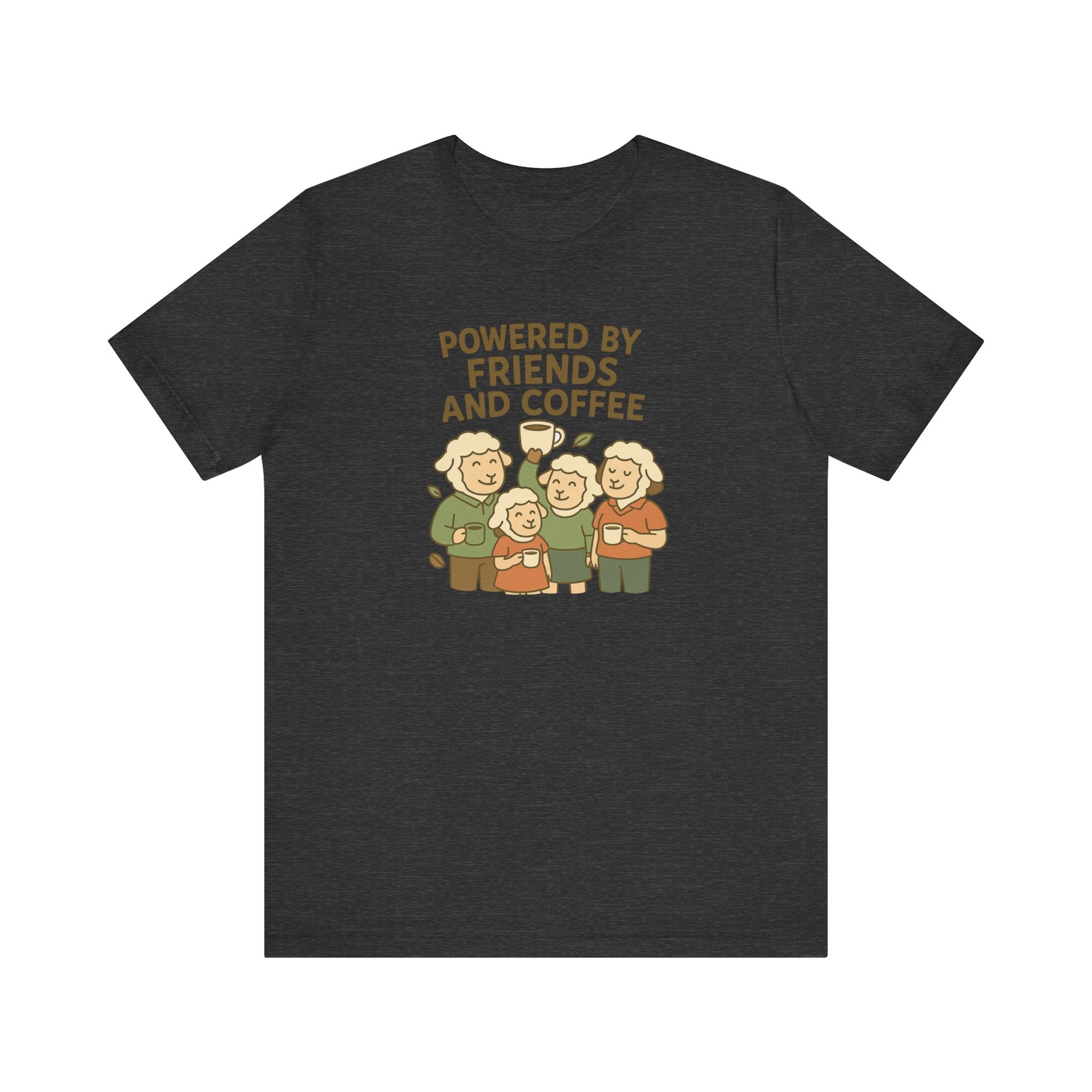 Powered by Friends and Coffee – Graphic T-Shirt