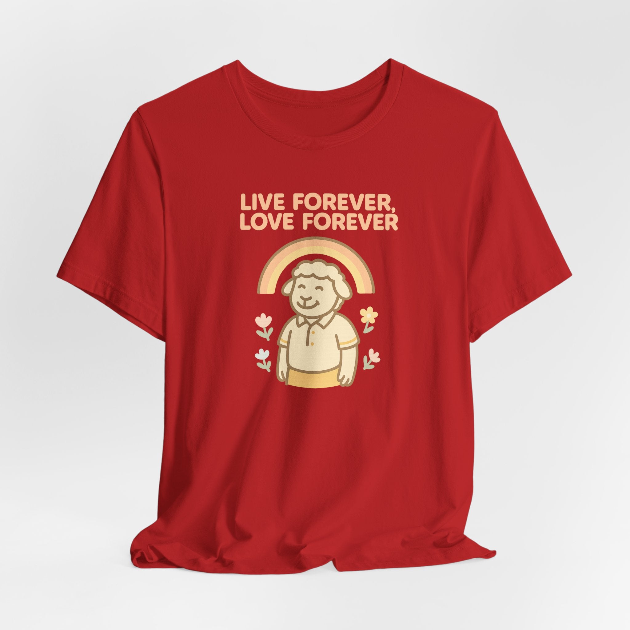Live Forever Love Forever (Male Sheep) – Graphic T-Shirt