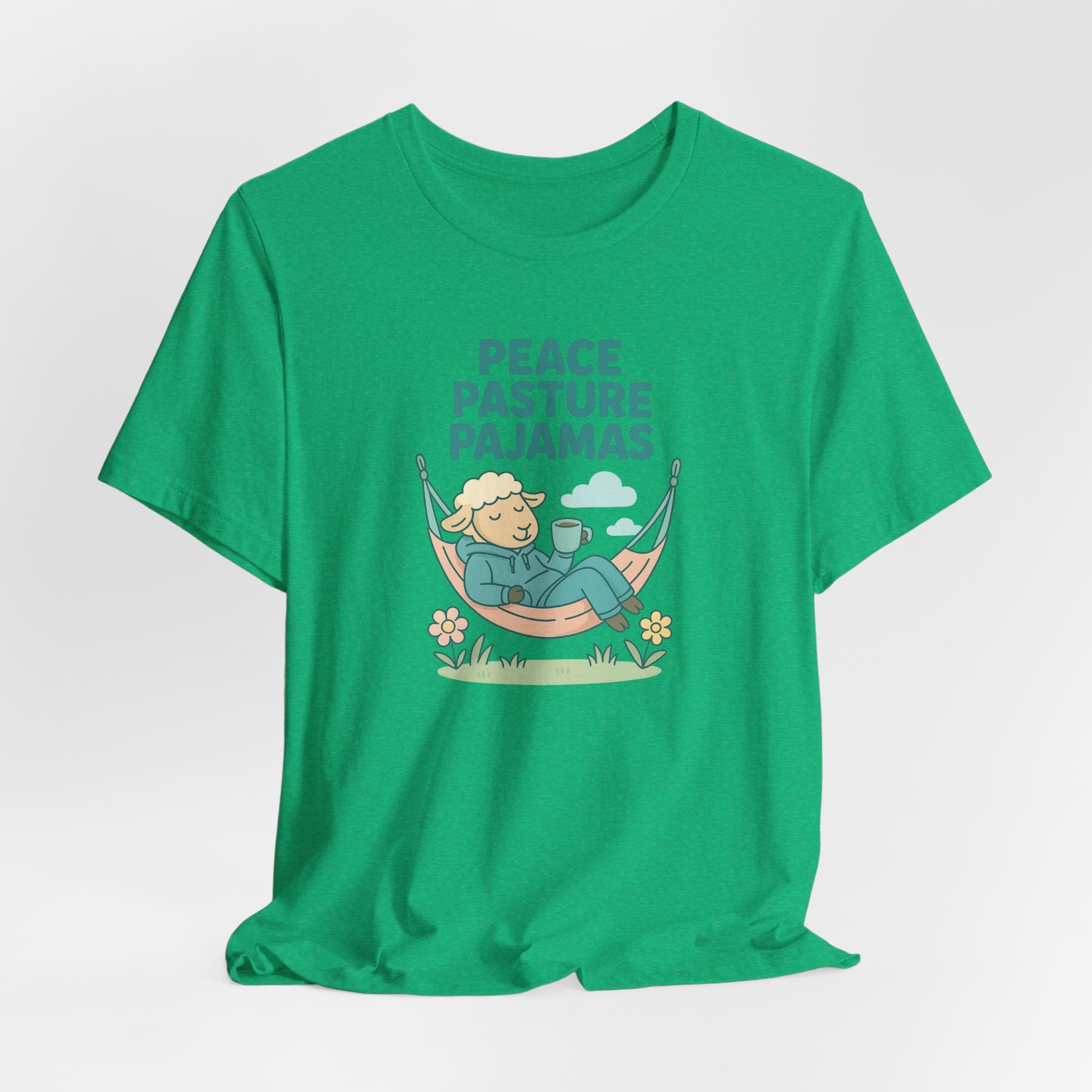 Peace Pasture Pajamas (Male Sheep) – Graphic T-Shirt