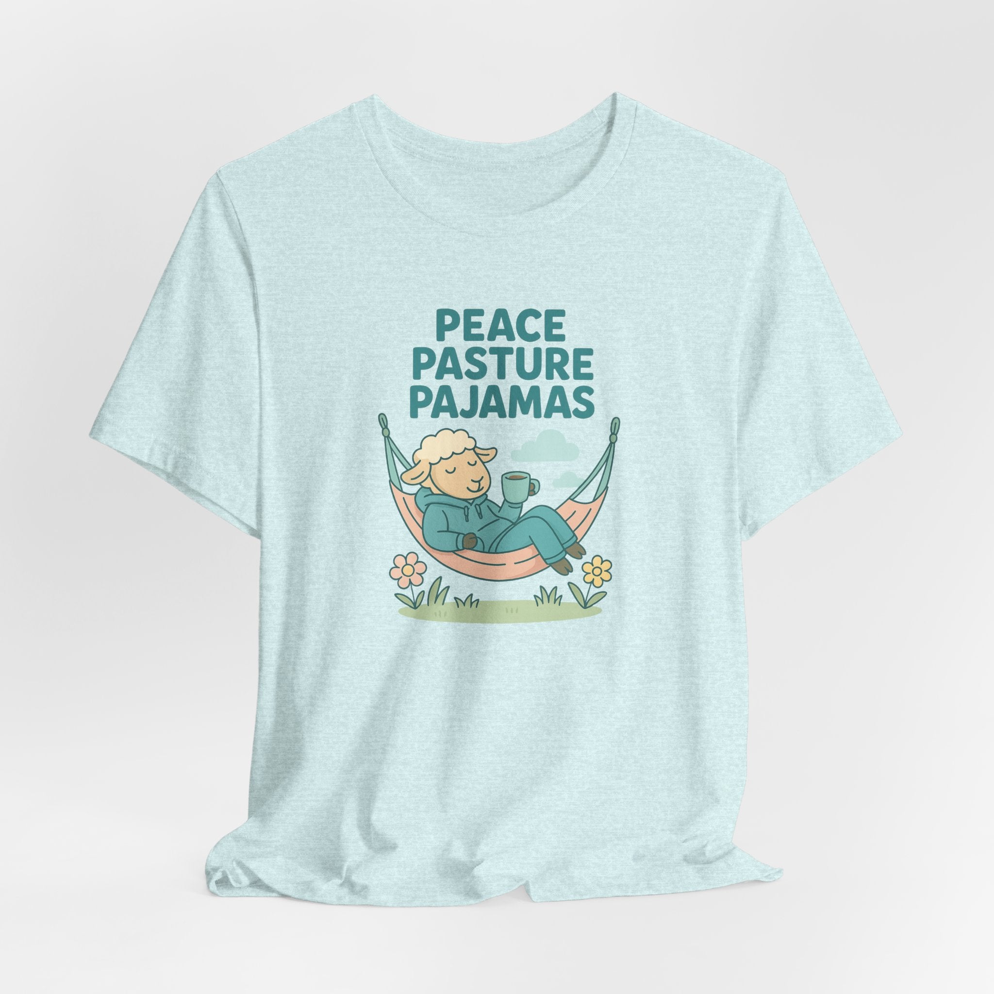 Peace Pasture Pajamas (Male Sheep) – Graphic T-Shirt