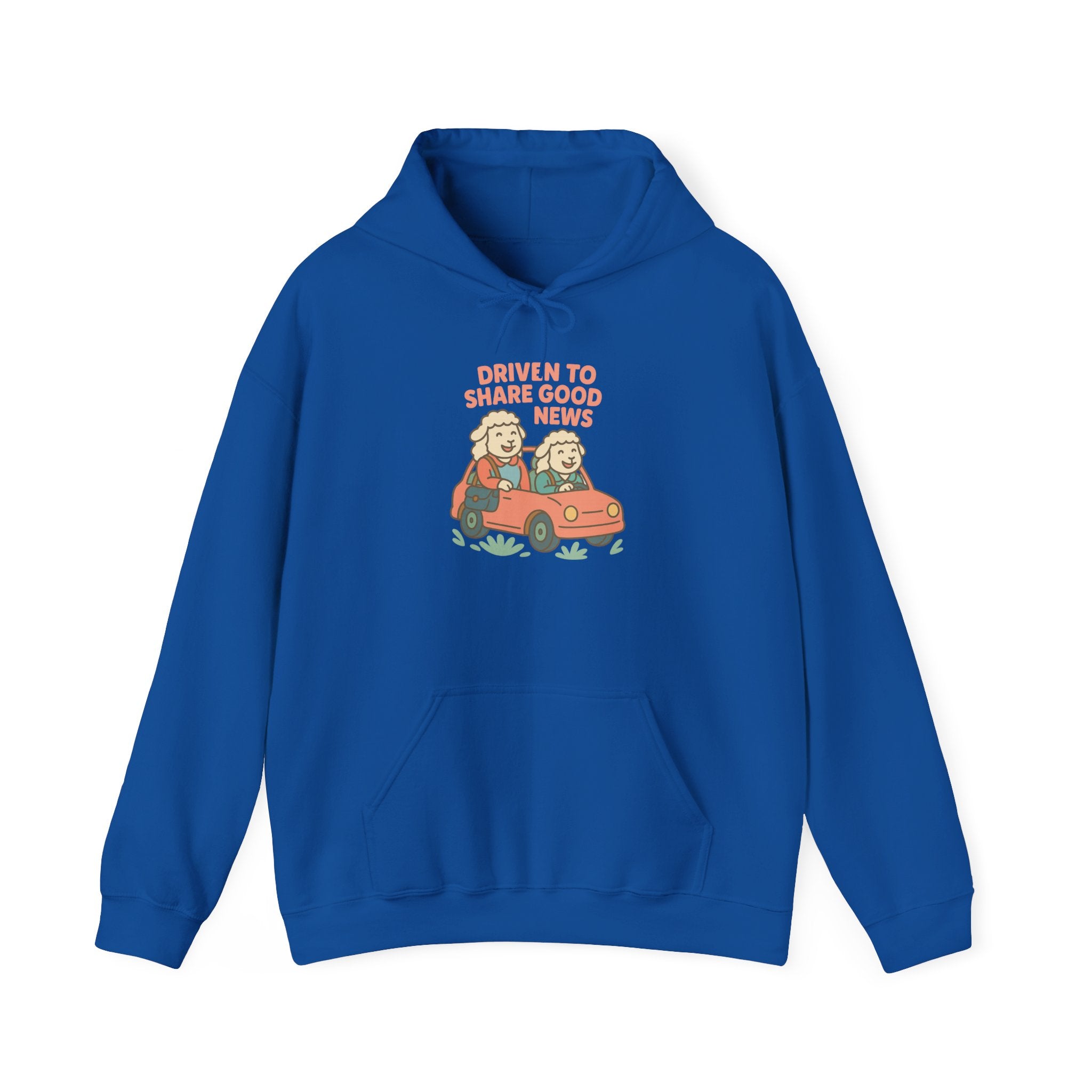 Driven to Share Good News (Two Female Sheep) – Graphic Hoodie