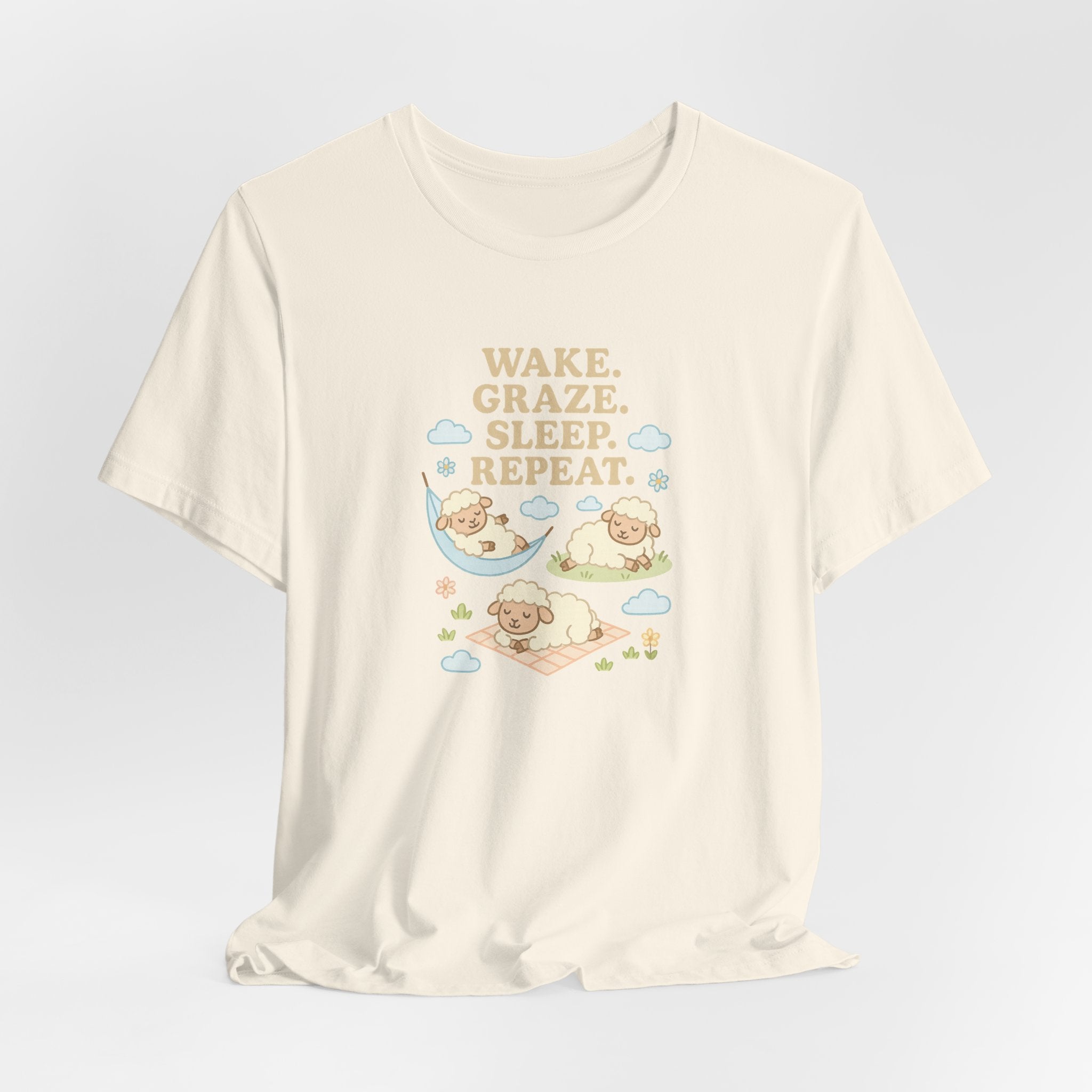 Wake. Graze. Sleep. Repeat. – Graphic T-Shirt
