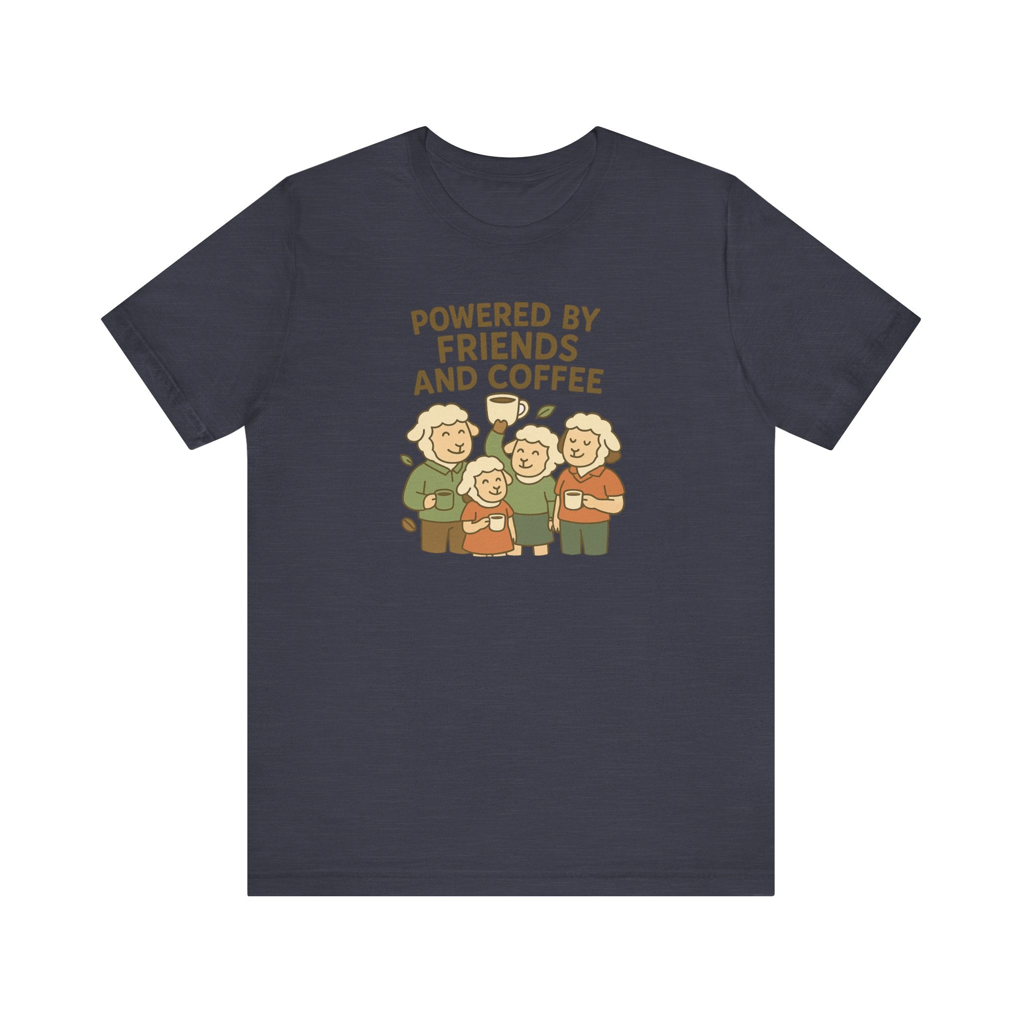 Powered by Friends and Coffee – Graphic T-Shirt