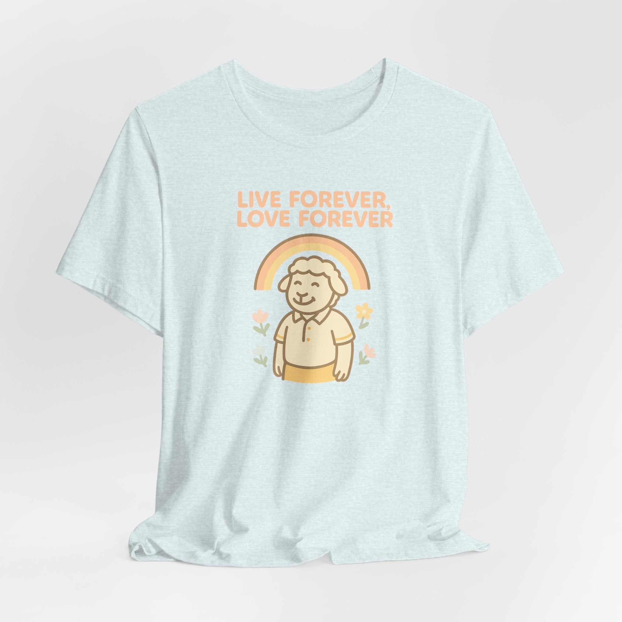 Live Forever Love Forever (Male Sheep) – Graphic T-Shirt