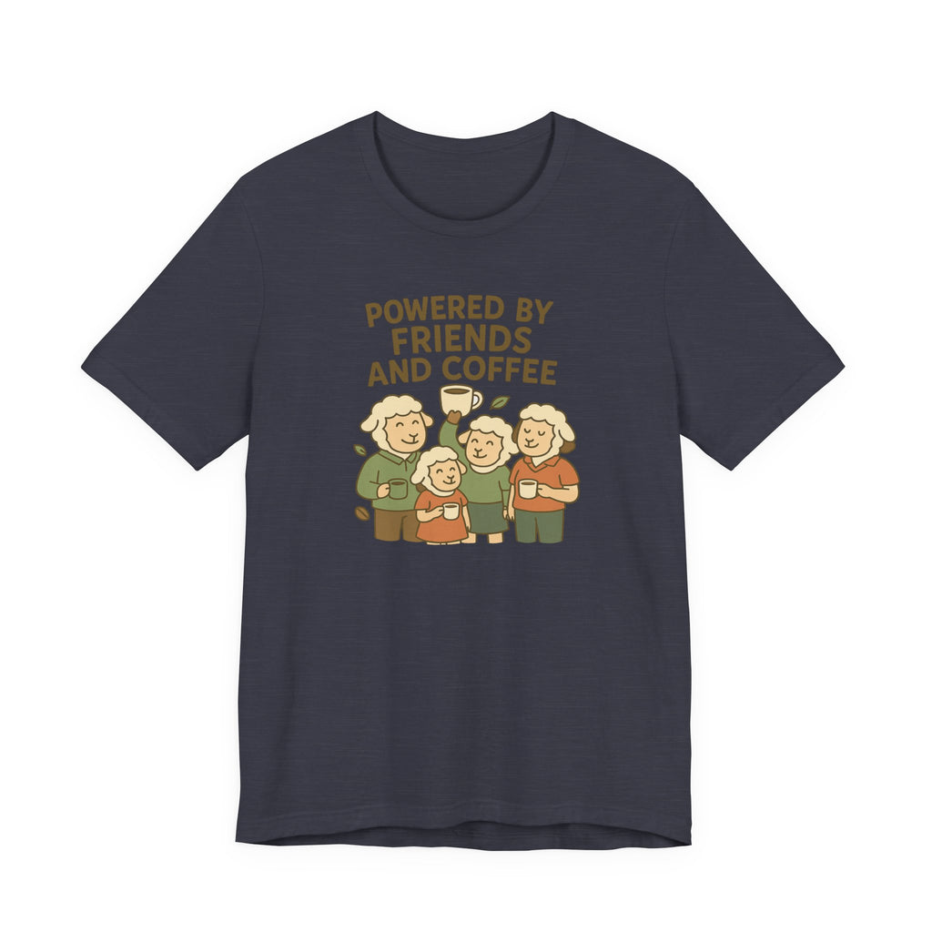 Powered by Friends and Coffee – Graphic T-Shirt