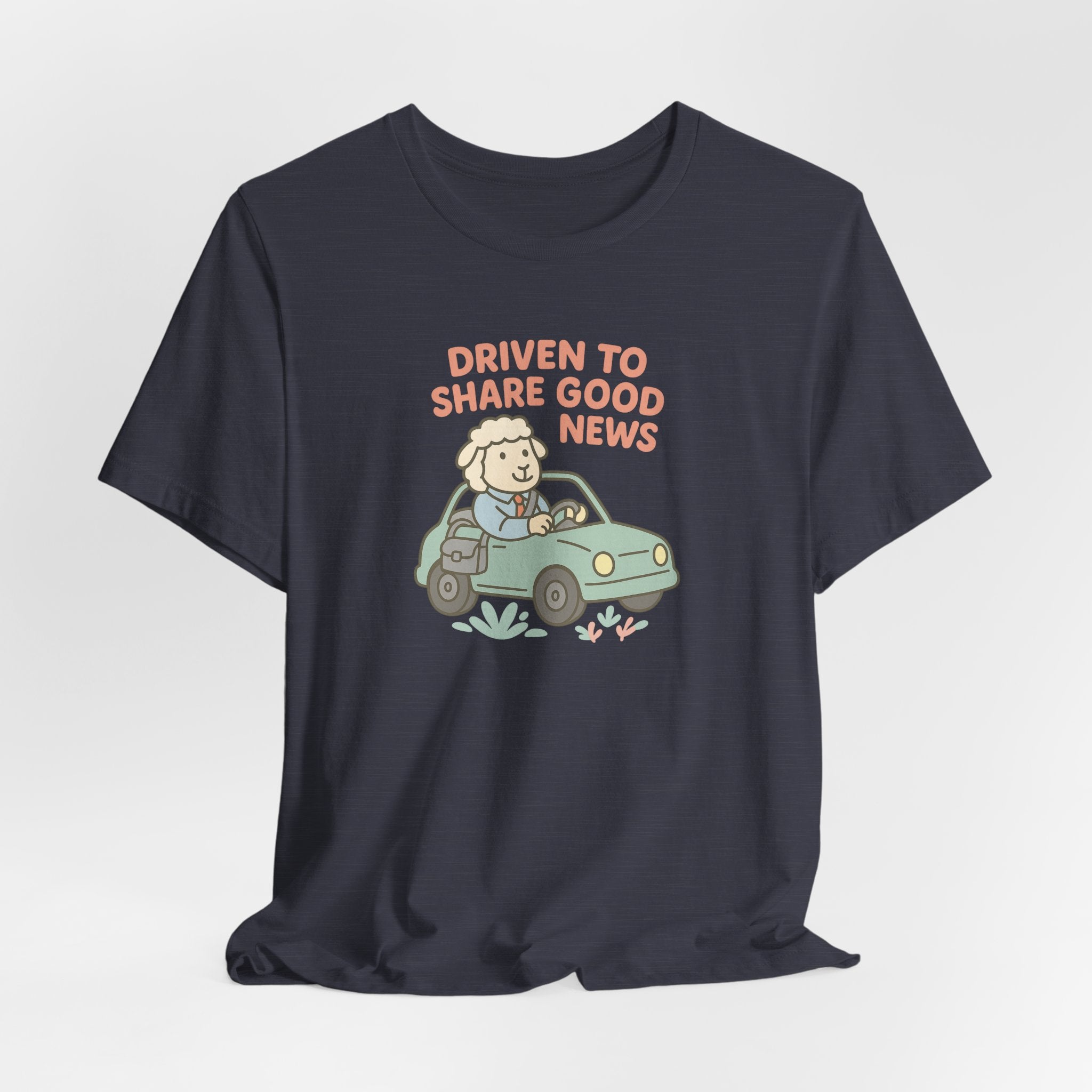 Driven to Share Good News (Male Sheep Alone) – Graphic T-Shirt
