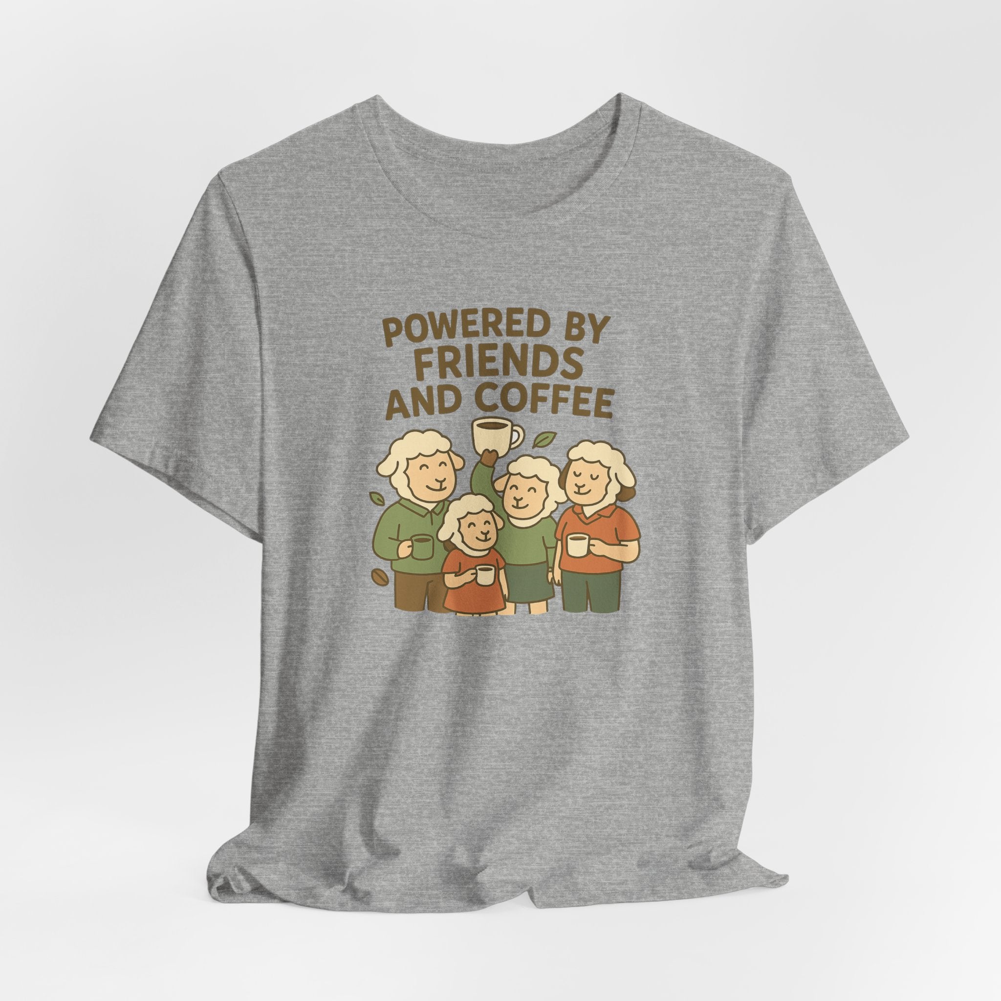 Powered by Friends and Coffee – Graphic T-Shirt