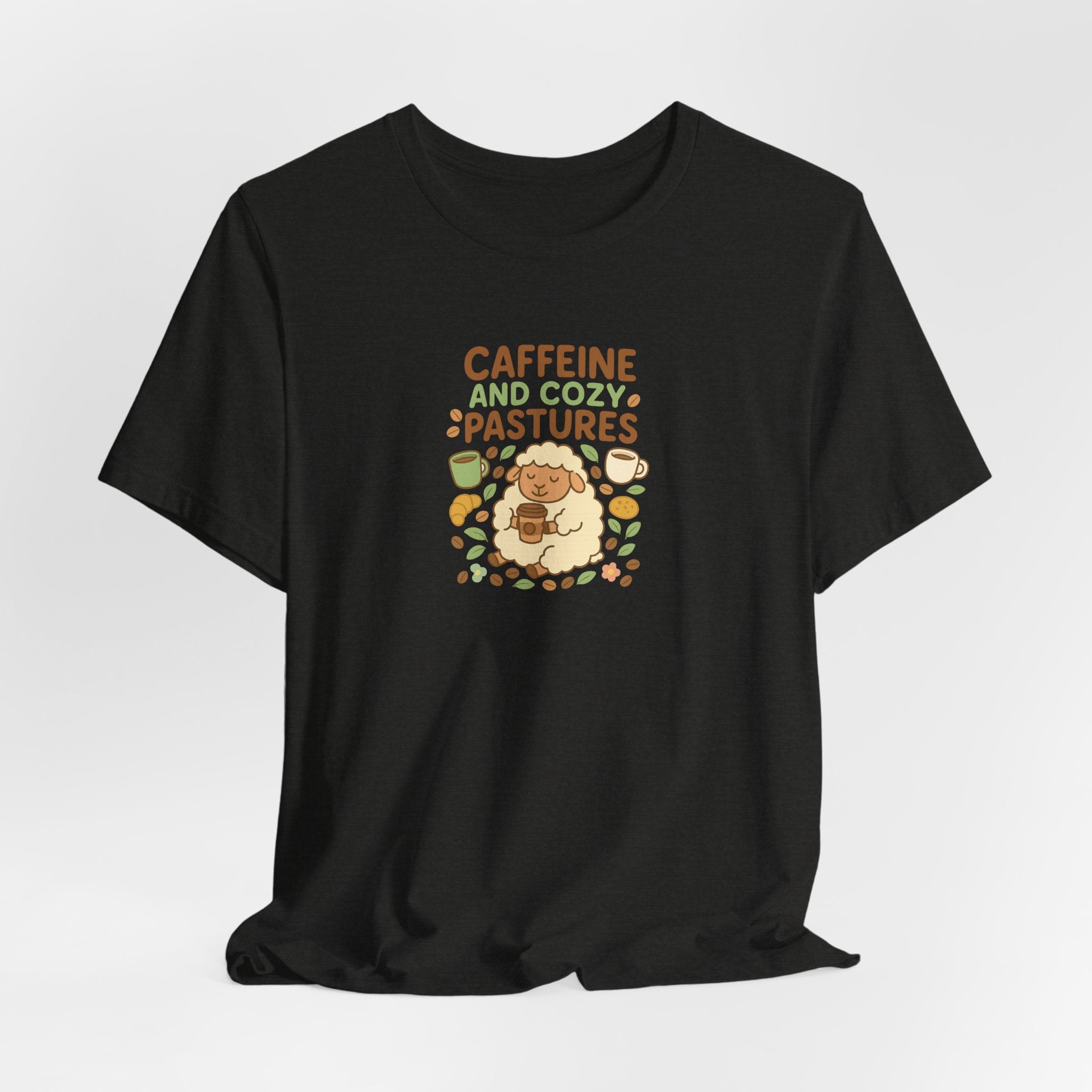 Caffeine and Cozy Pastures – Graphic T-Shirt