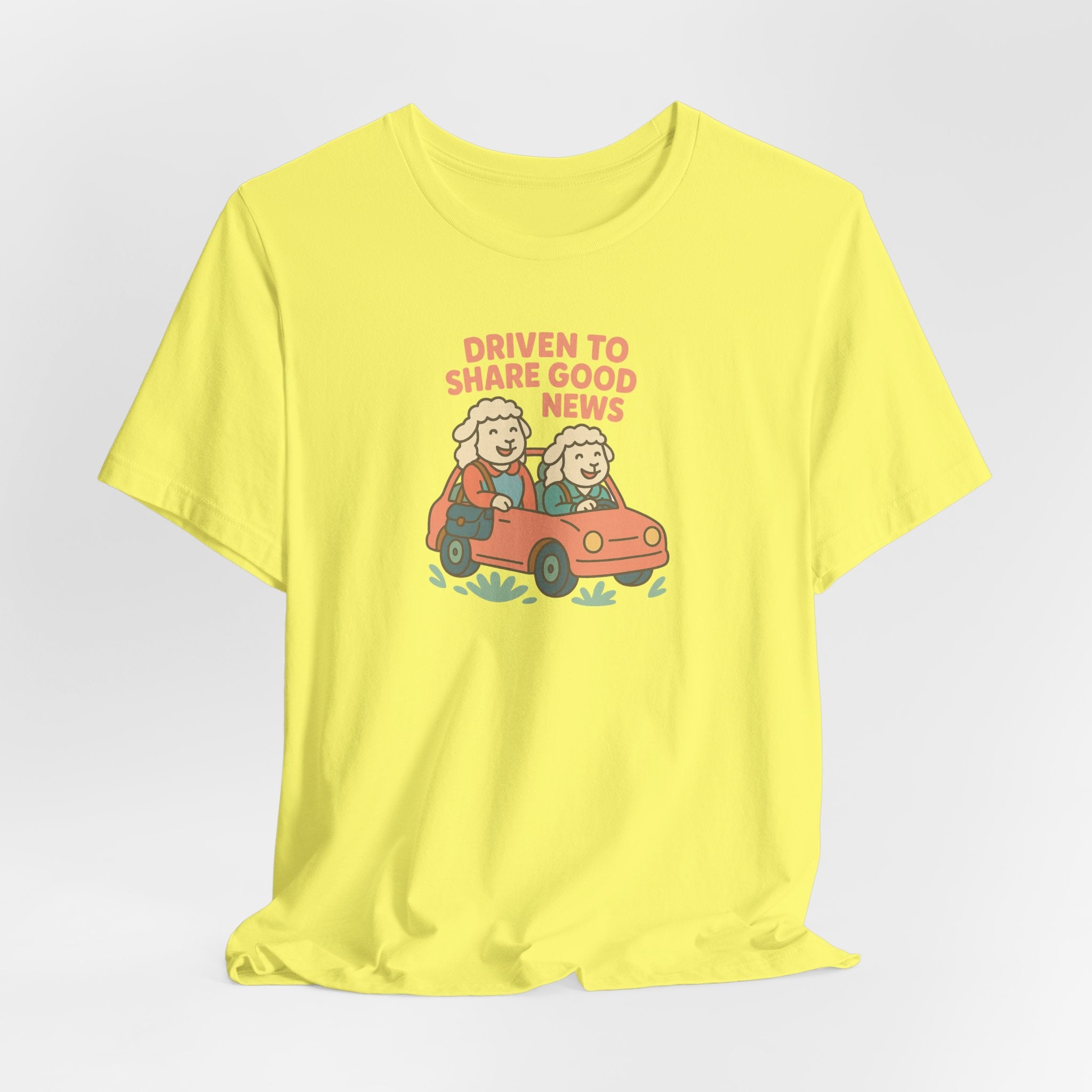 Driven to Share Good News (Two Female Sheep) – Graphic T-Shirt