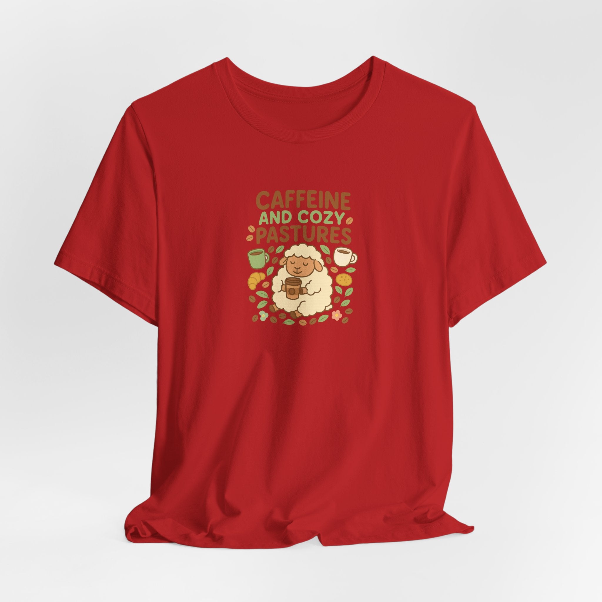Caffeine and Cozy Pastures – Graphic T-Shirt
