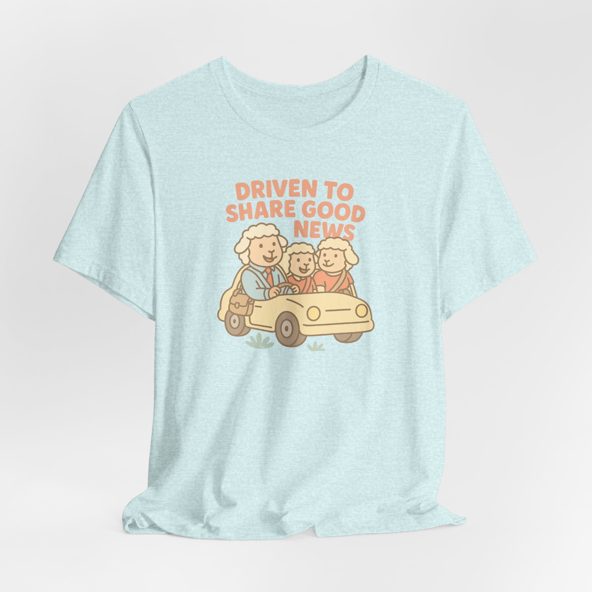 Driven to Share Good News (A Couple and a Friend) – Graphic T-Shirt