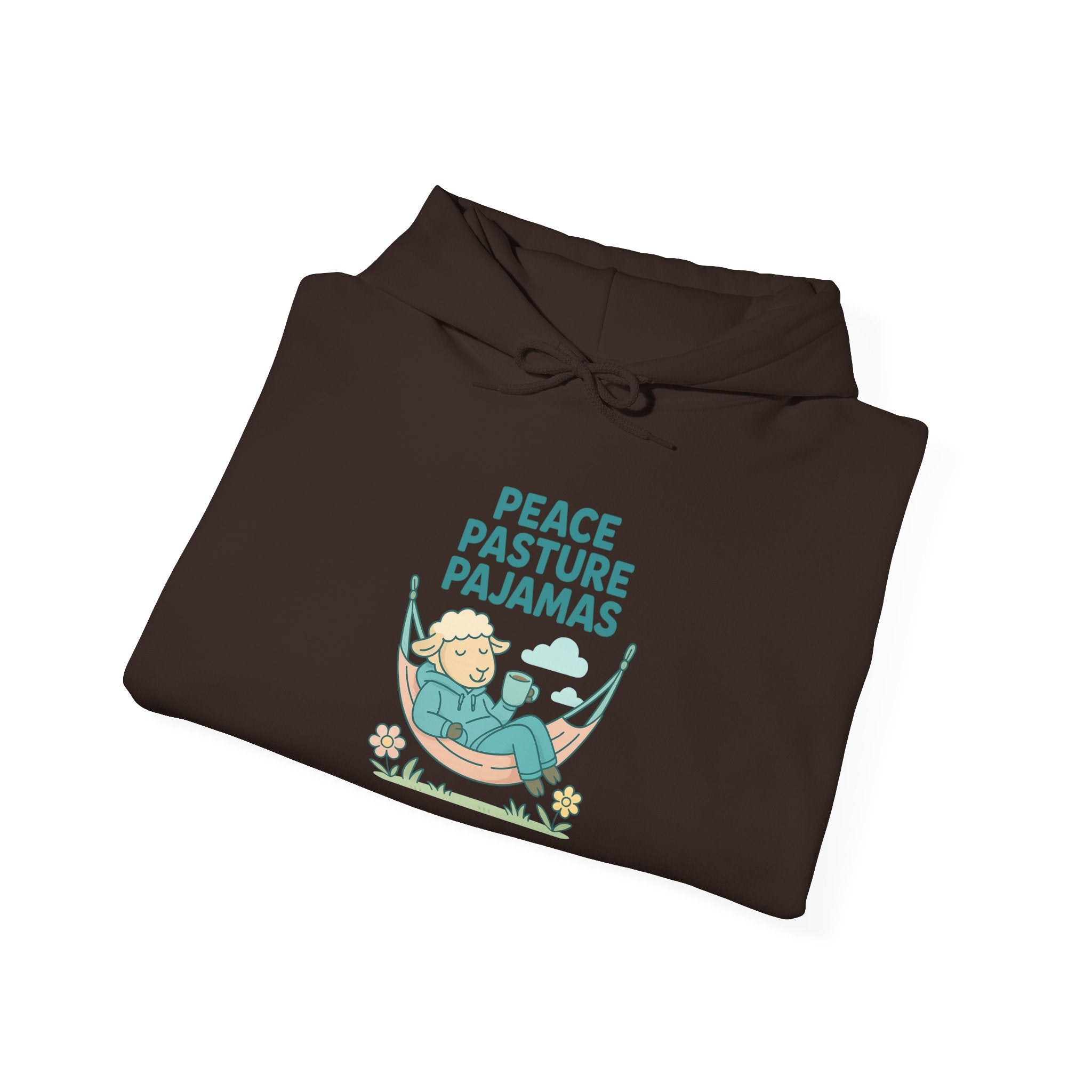 Peace Pasture Pajamas (Male Sheep) – Graphic Hoodie