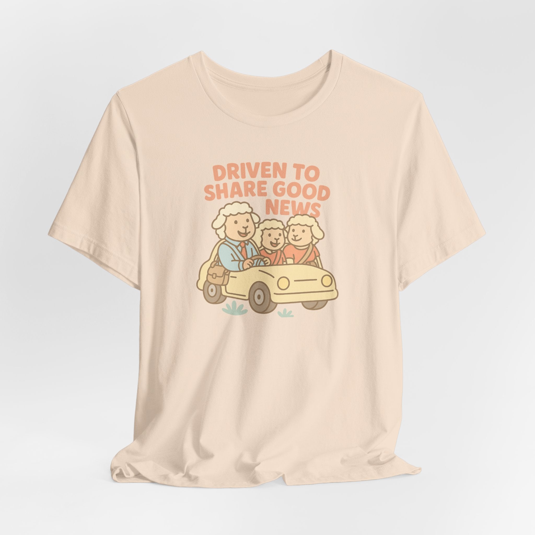 Driven to Share Good News (A Couple and a Friend) – Graphic T-Shirt