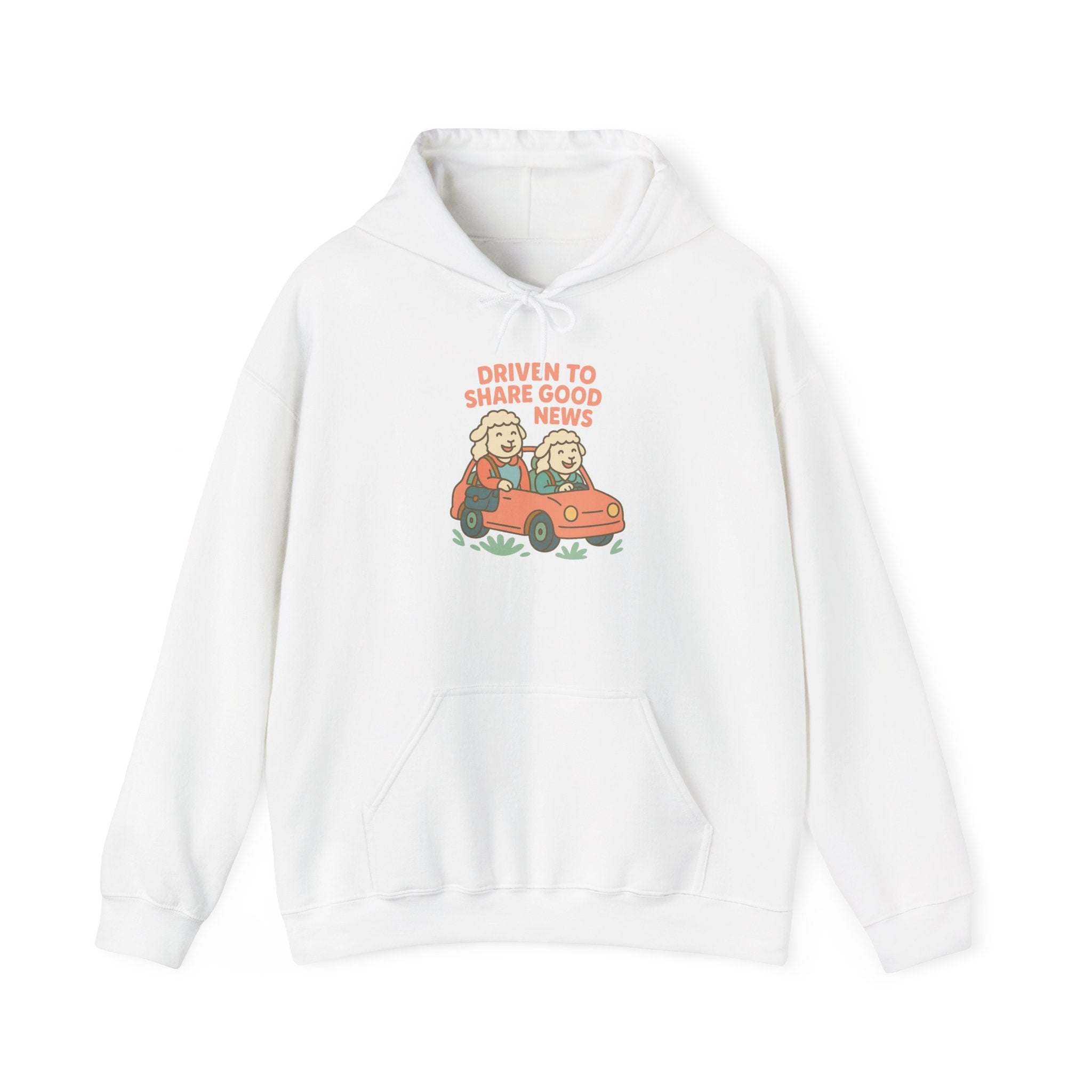 Driven to Share Good News (Two Female Sheep) – Graphic Hoodie