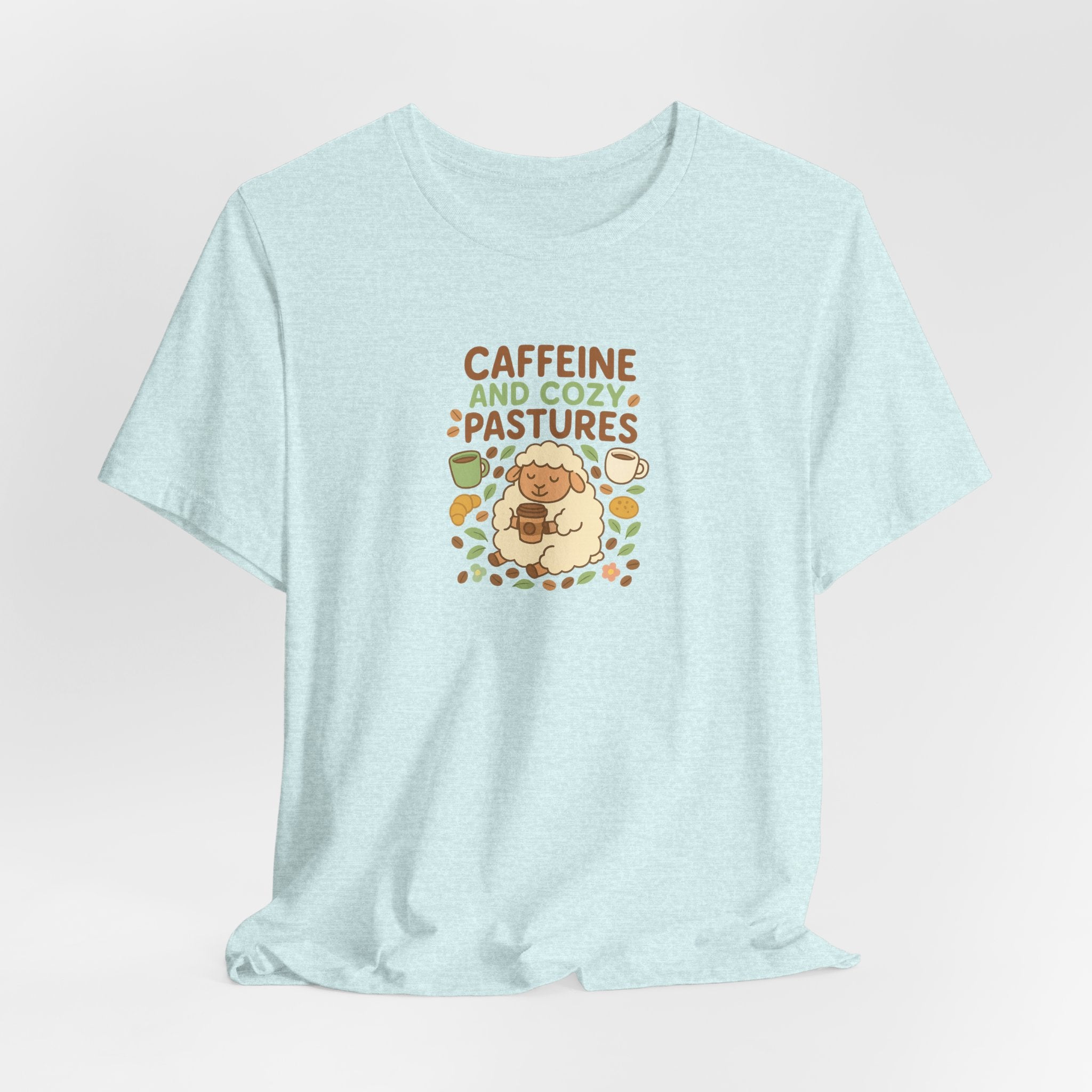 Caffeine and Cozy Pastures – Graphic T-Shirt