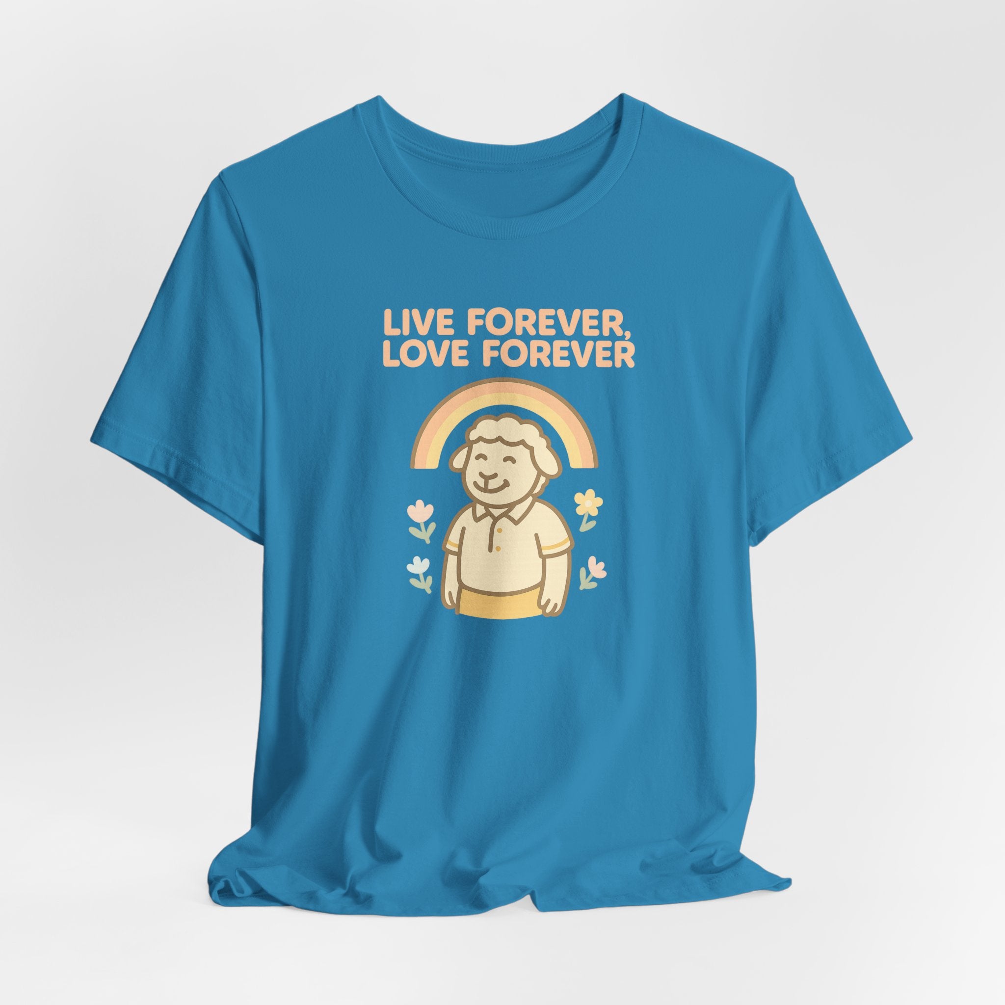 Live Forever Love Forever (Male Sheep) – Graphic T-Shirt