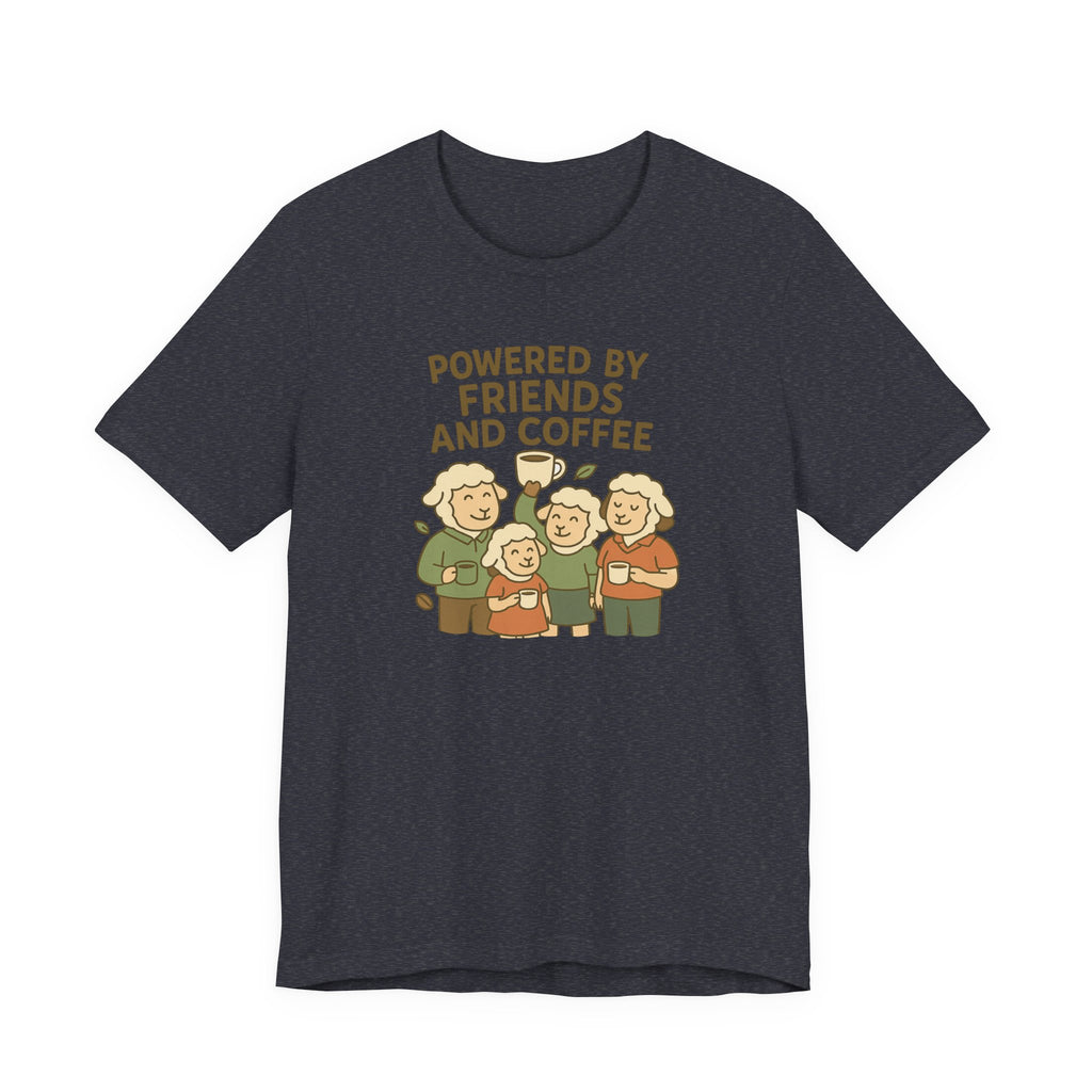 Powered by Friends and Coffee – Graphic T-Shirt