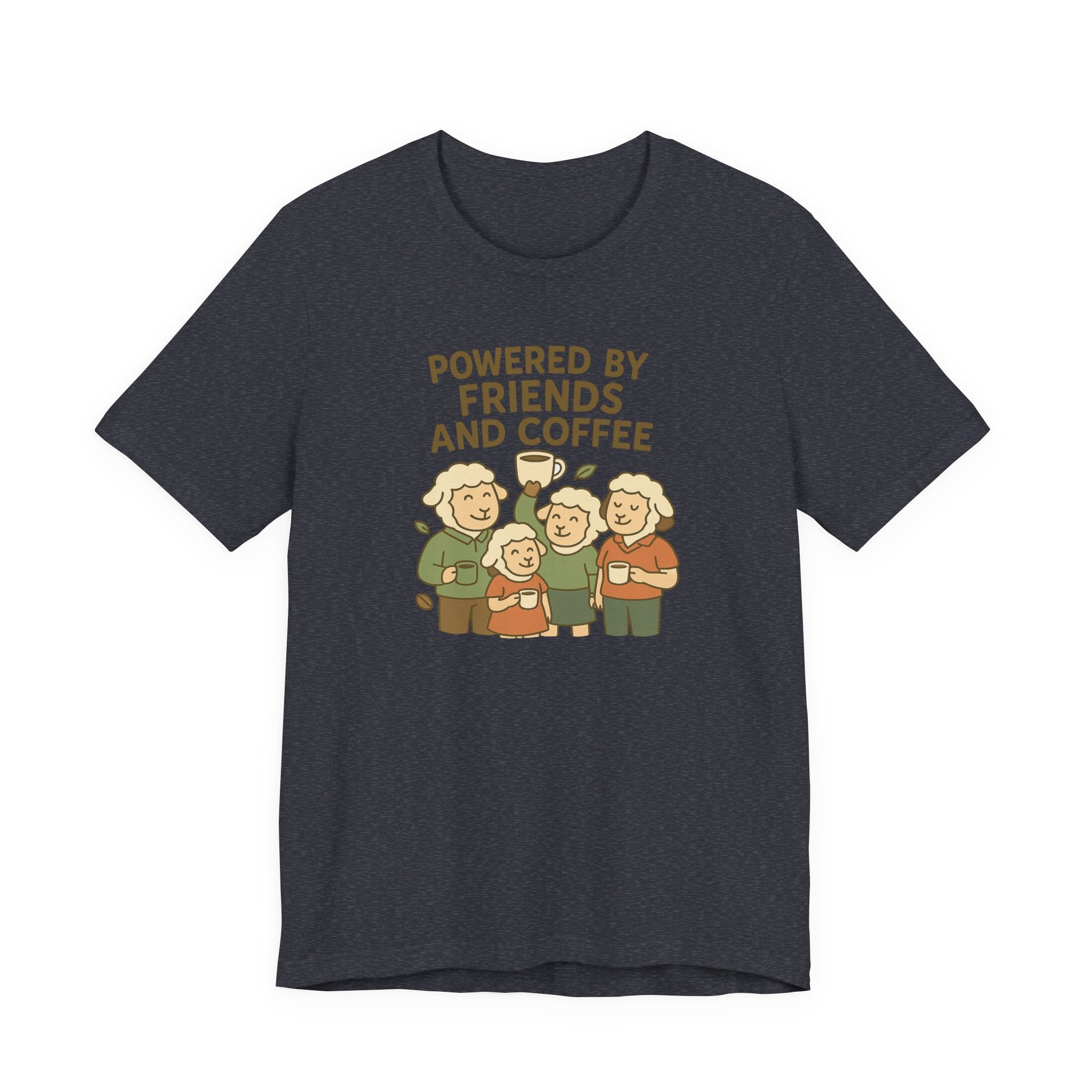 Powered by Friends and Coffee – Graphic T-Shirt