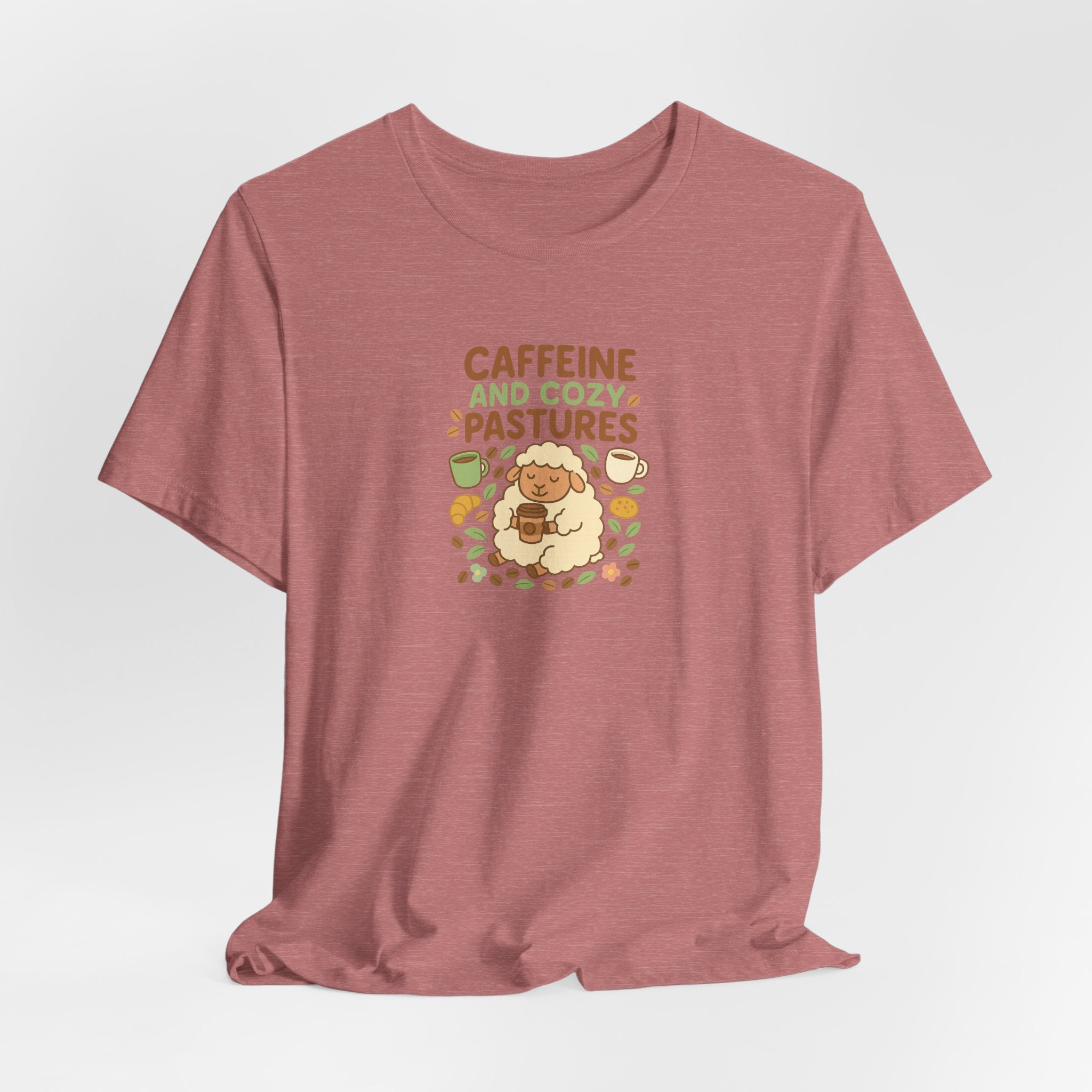 Caffeine and Cozy Pastures – Graphic T-Shirt