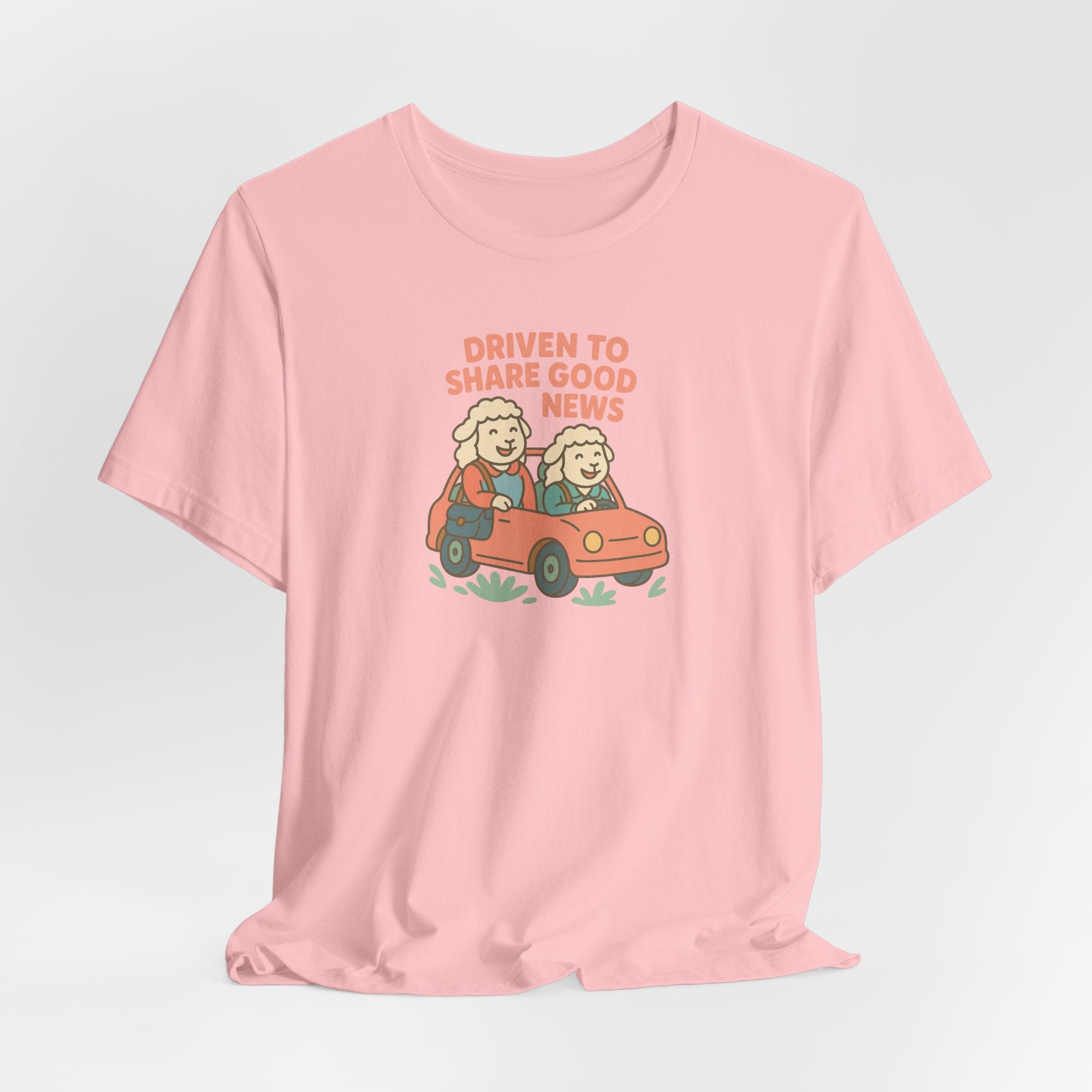 Driven to Share Good News (Two Female Sheep) – Graphic T-Shirt