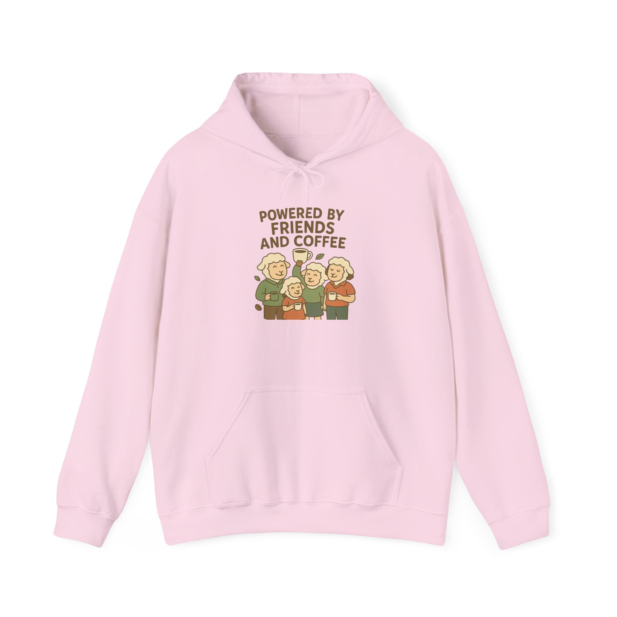 Powered by Friends and Coffee – Graphic Hoodie