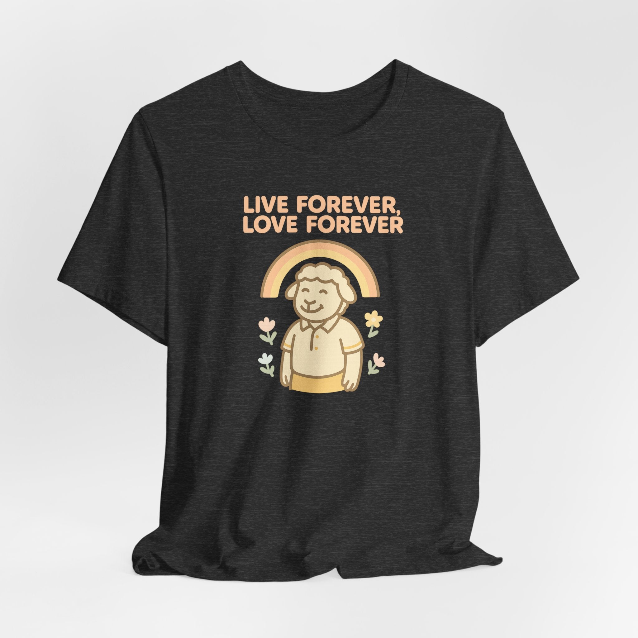 Live Forever Love Forever (Male Sheep) – Graphic T-Shirt