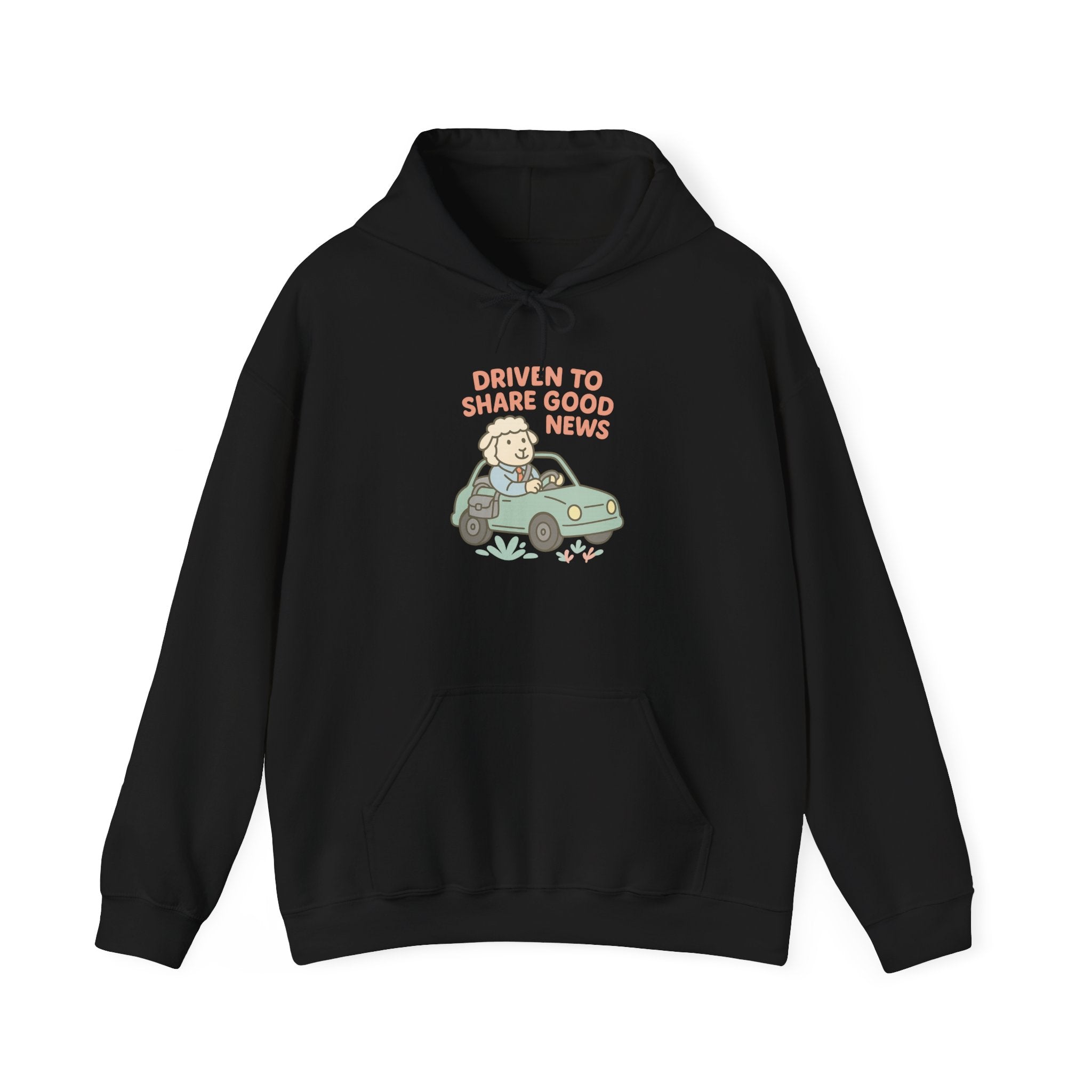 Driven to Share Good News (Male Sheep Alone) – Graphic Hoodie