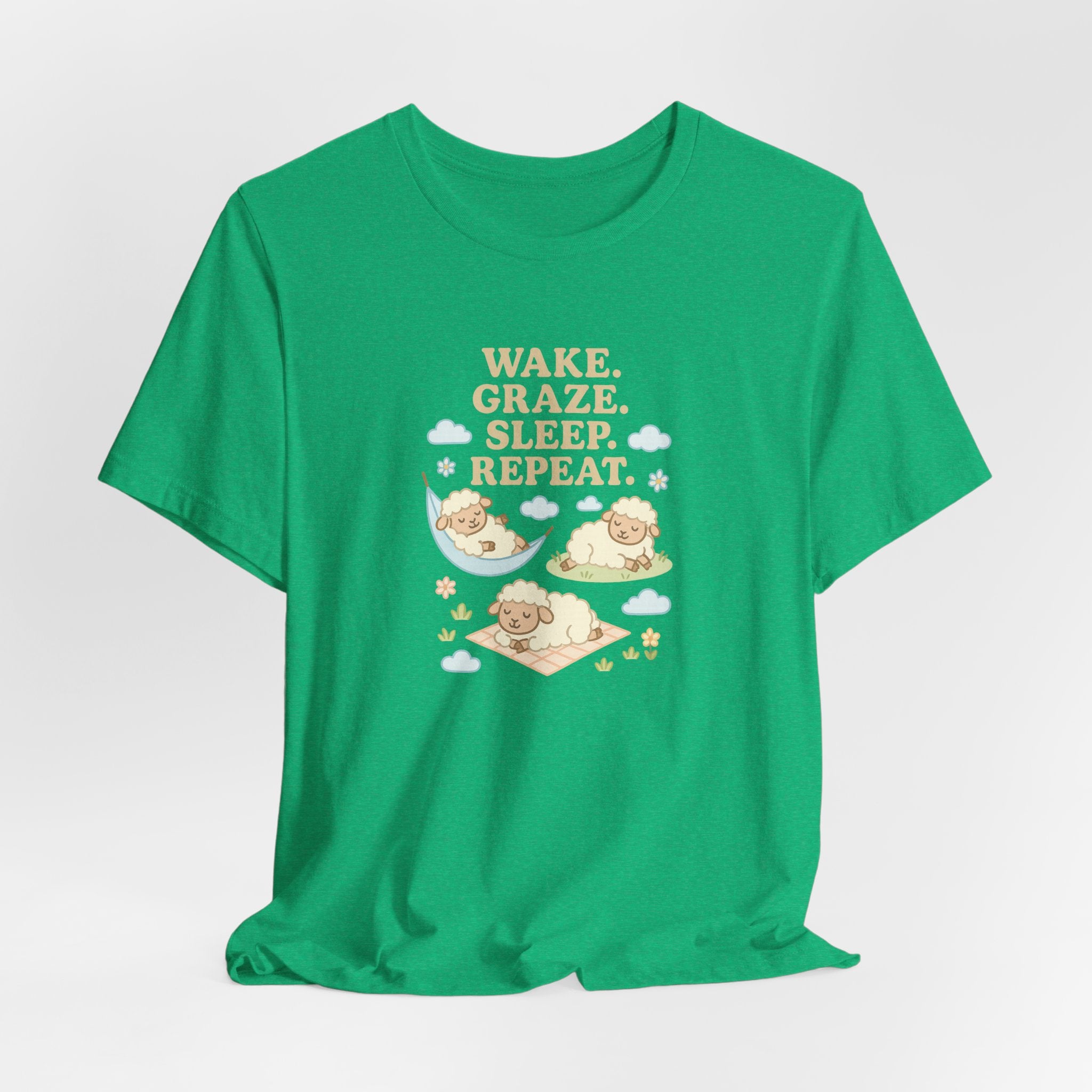Wake. Graze. Sleep. Repeat. – Graphic T-Shirt