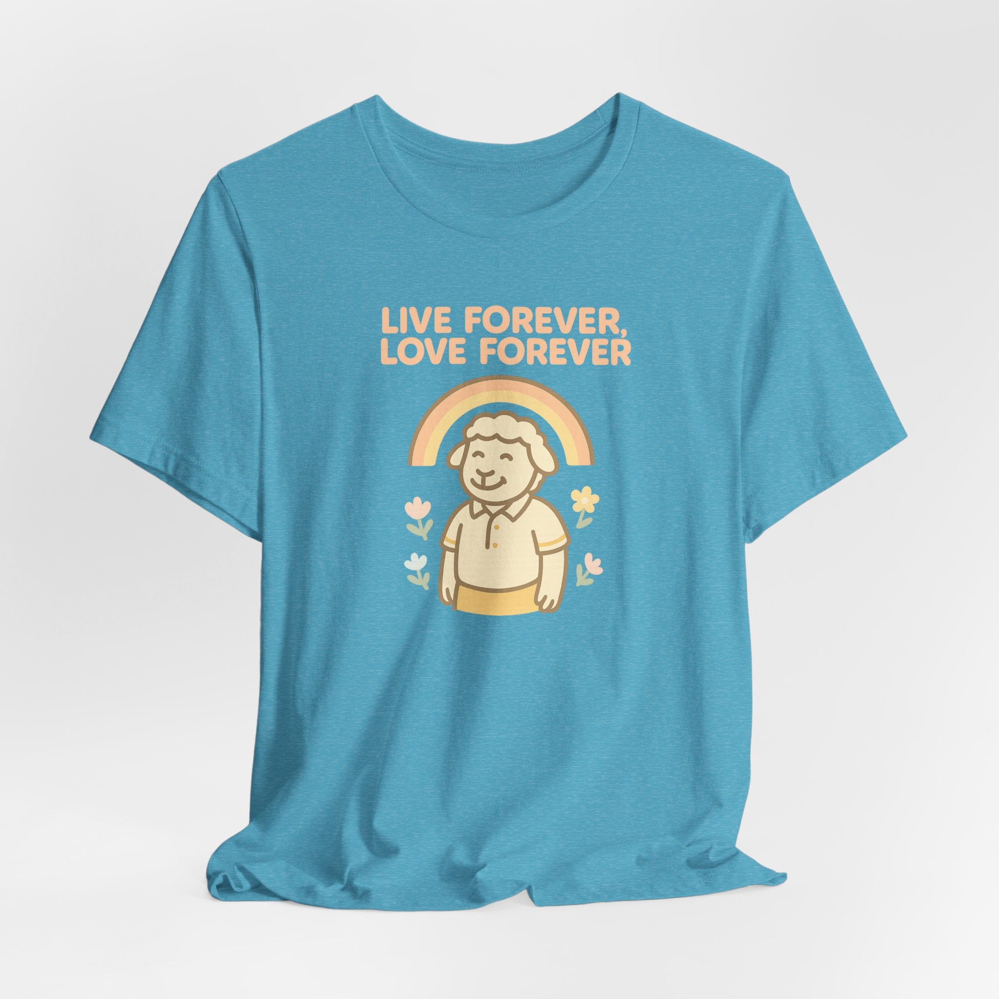 Live Forever Love Forever (Male Sheep) – Graphic T-Shirt
