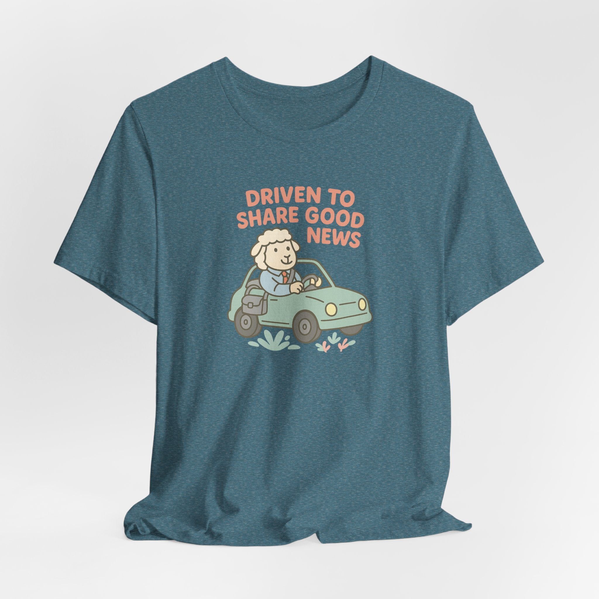 Driven to Share Good News (Male Sheep Alone) – Graphic T-Shirt