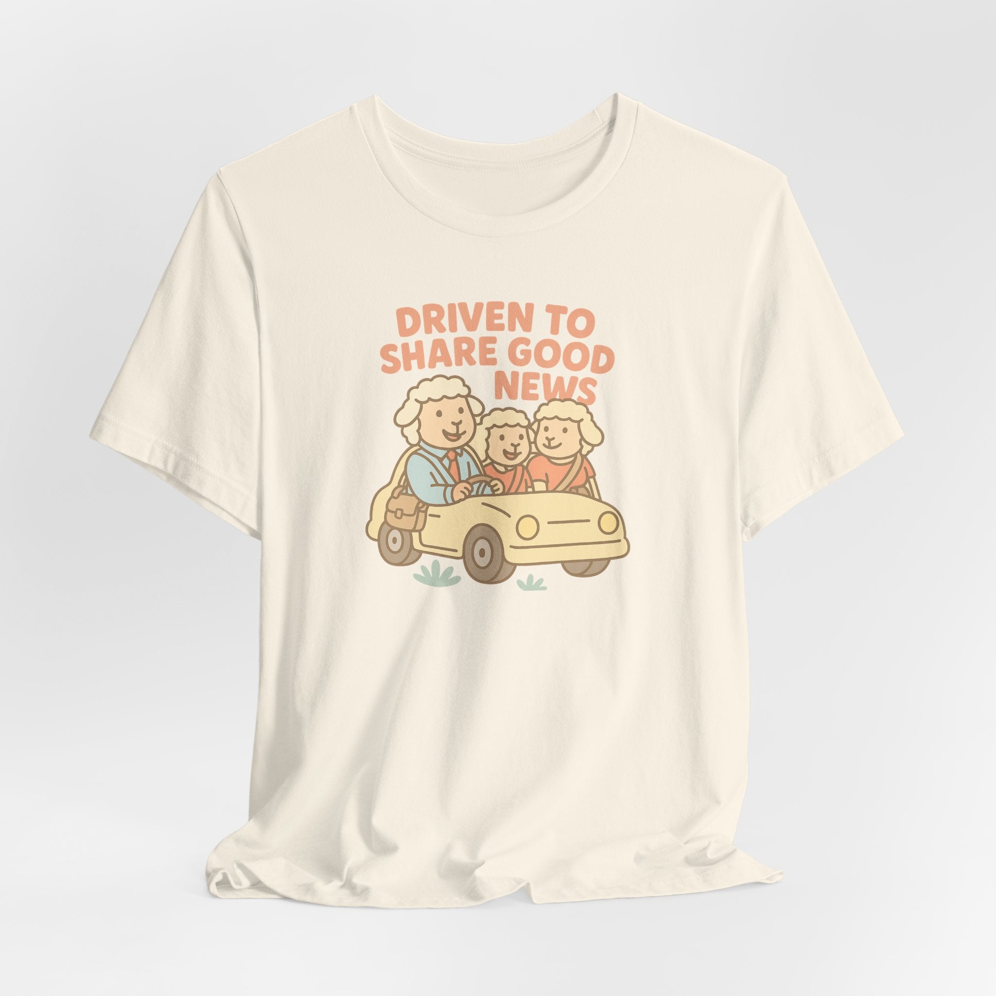 Driven to Share Good News (A Couple and a Friend) – Graphic T-Shirt