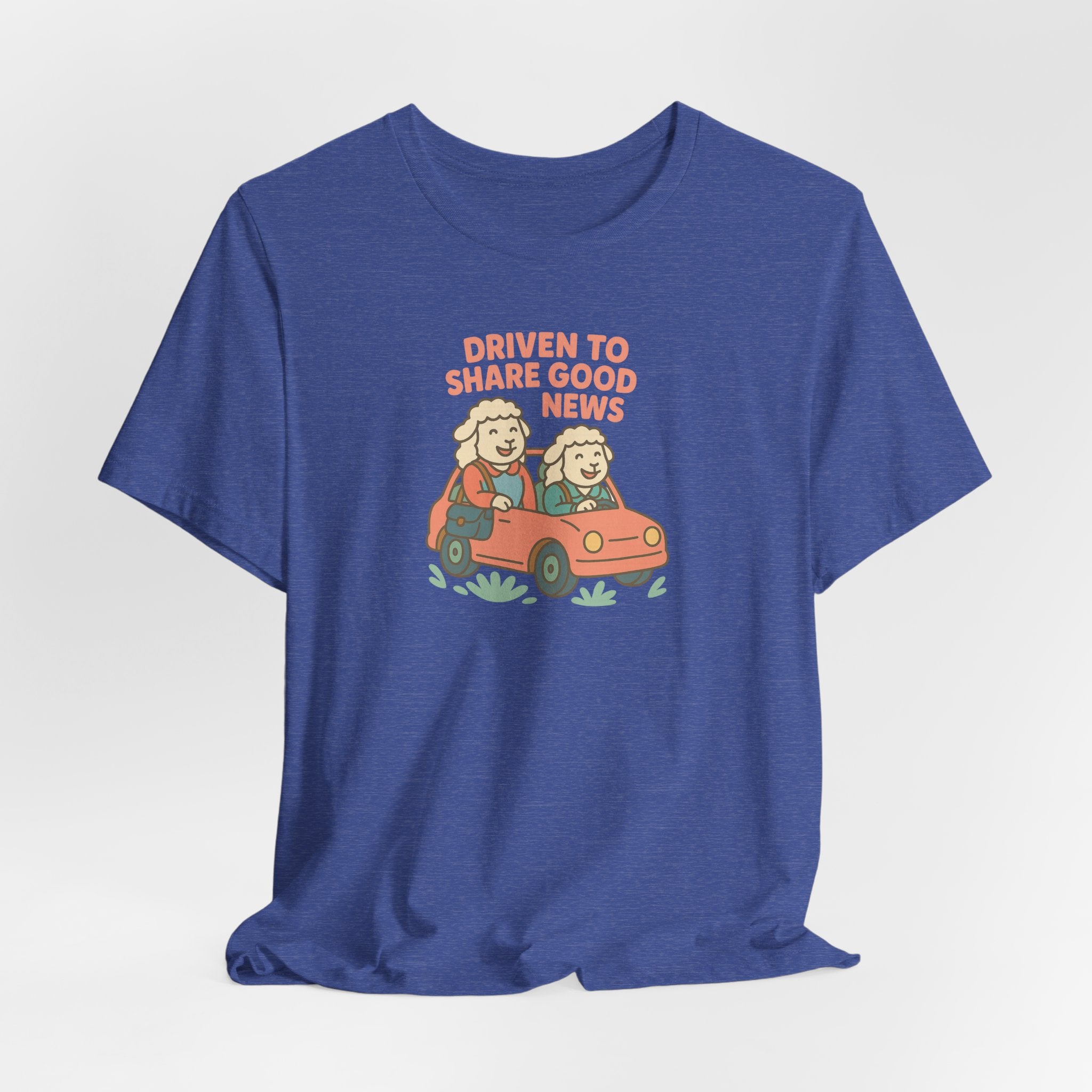 Driven to Share Good News (Two Female Sheep) – Graphic T-Shirt