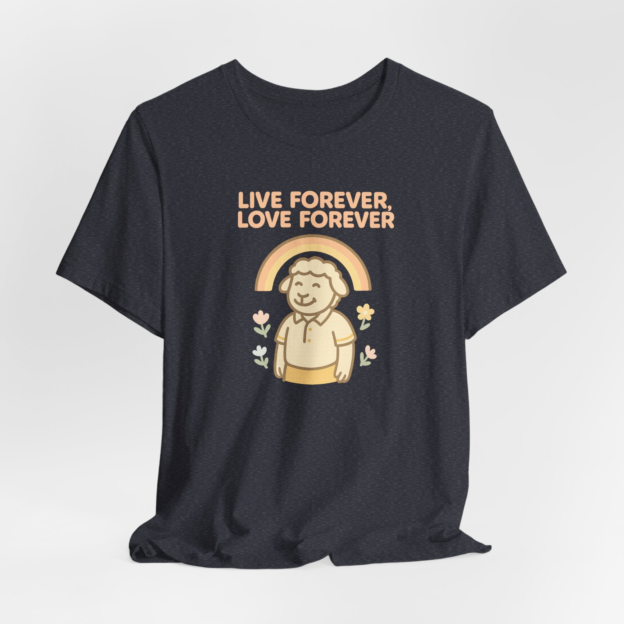 Live Forever Love Forever (Male Sheep) – Graphic T-Shirt