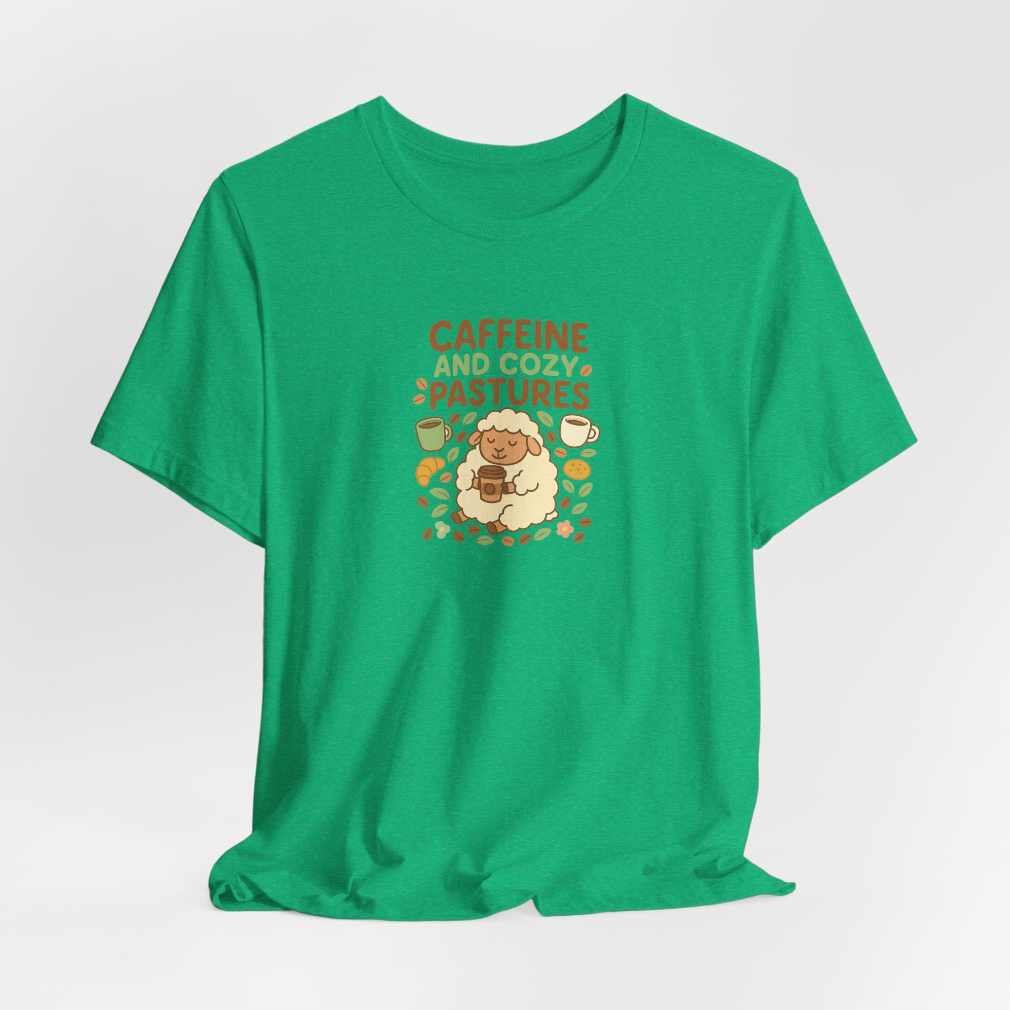 Caffeine and Cozy Pastures – Graphic T-Shirt