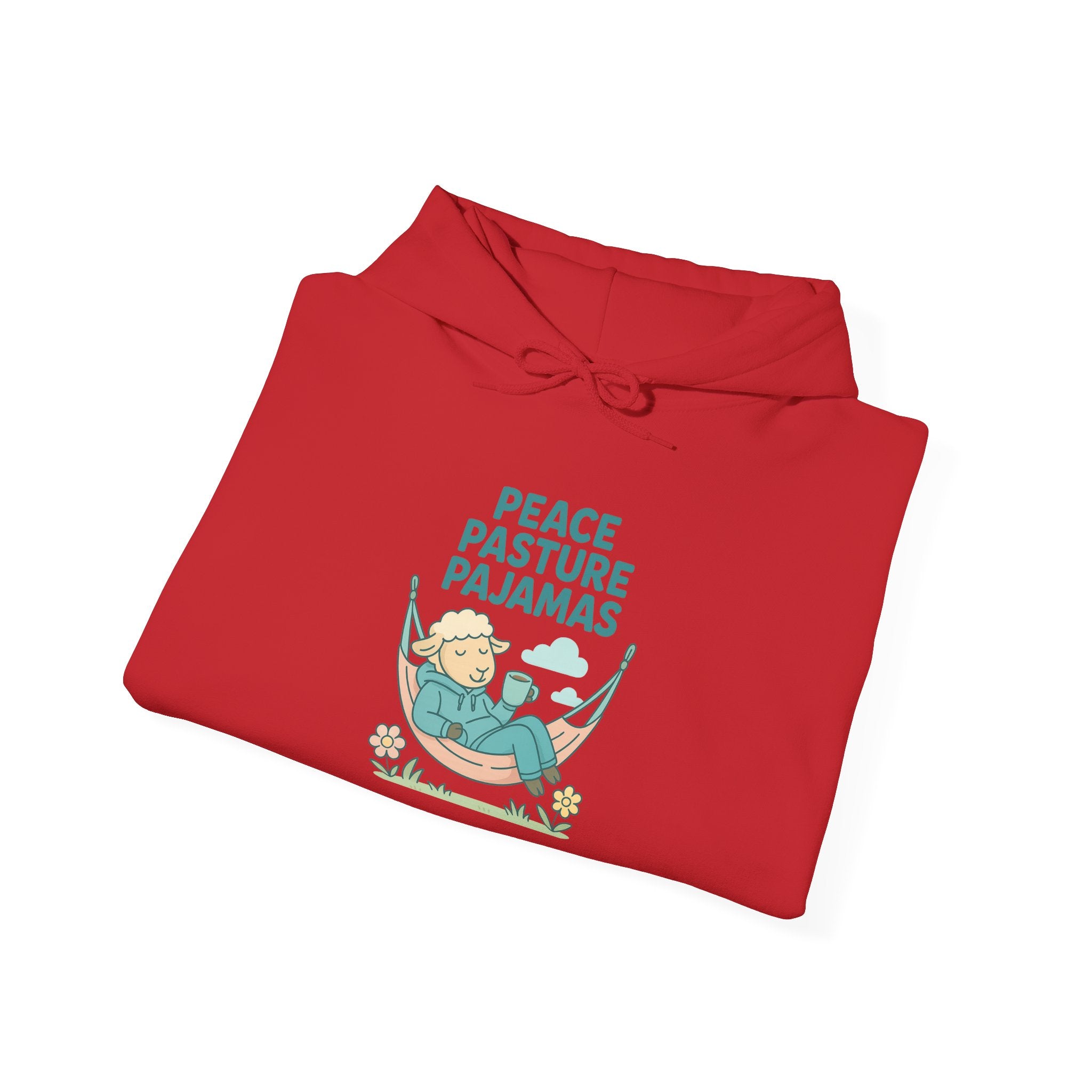 Peace Pasture Pajamas (Male Sheep) – Graphic Hoodie