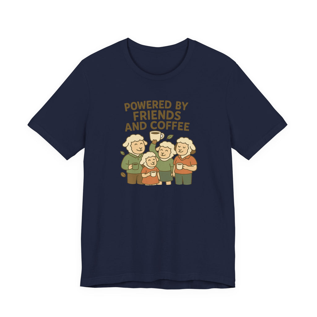 Powered by Friends and Coffee – Graphic T-Shirt