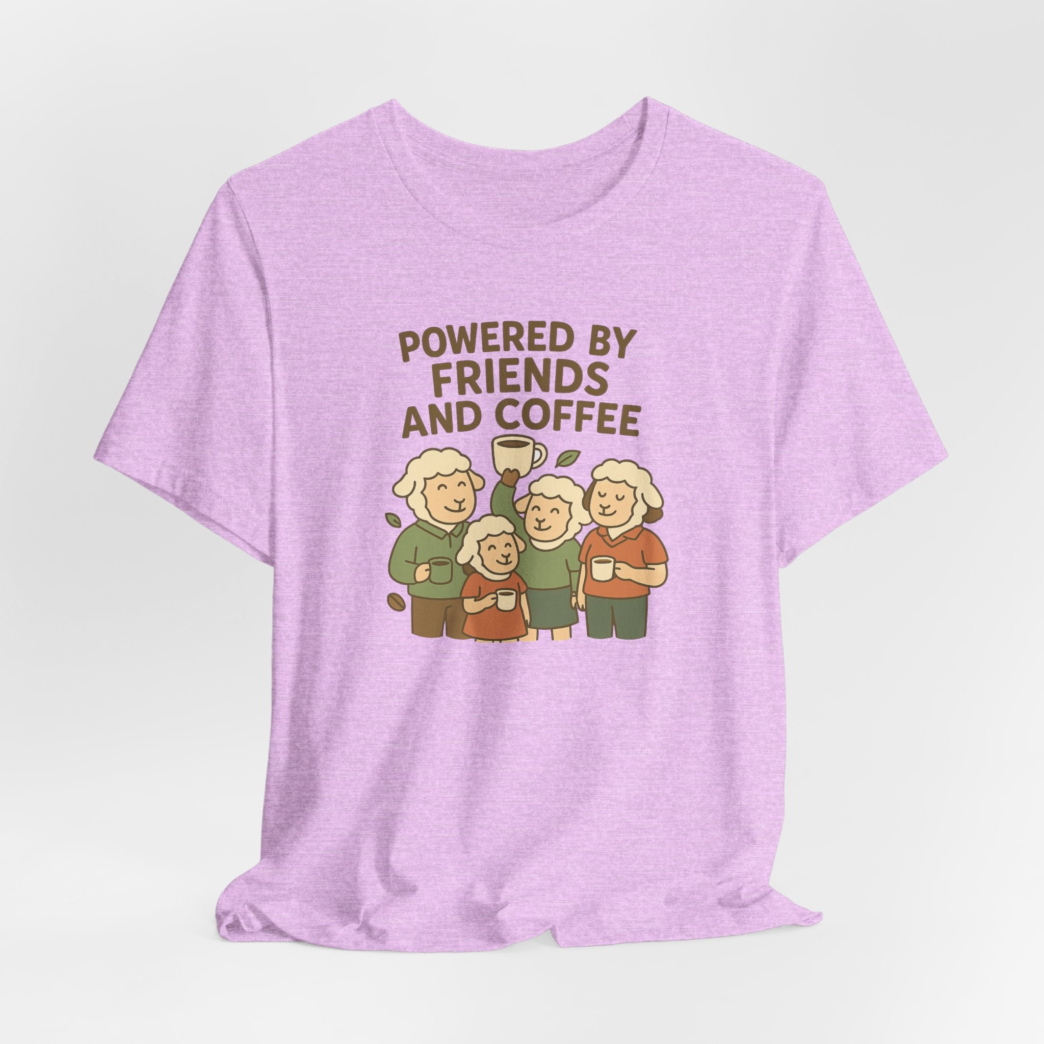 Powered by Friends and Coffee – Graphic T-Shirt
