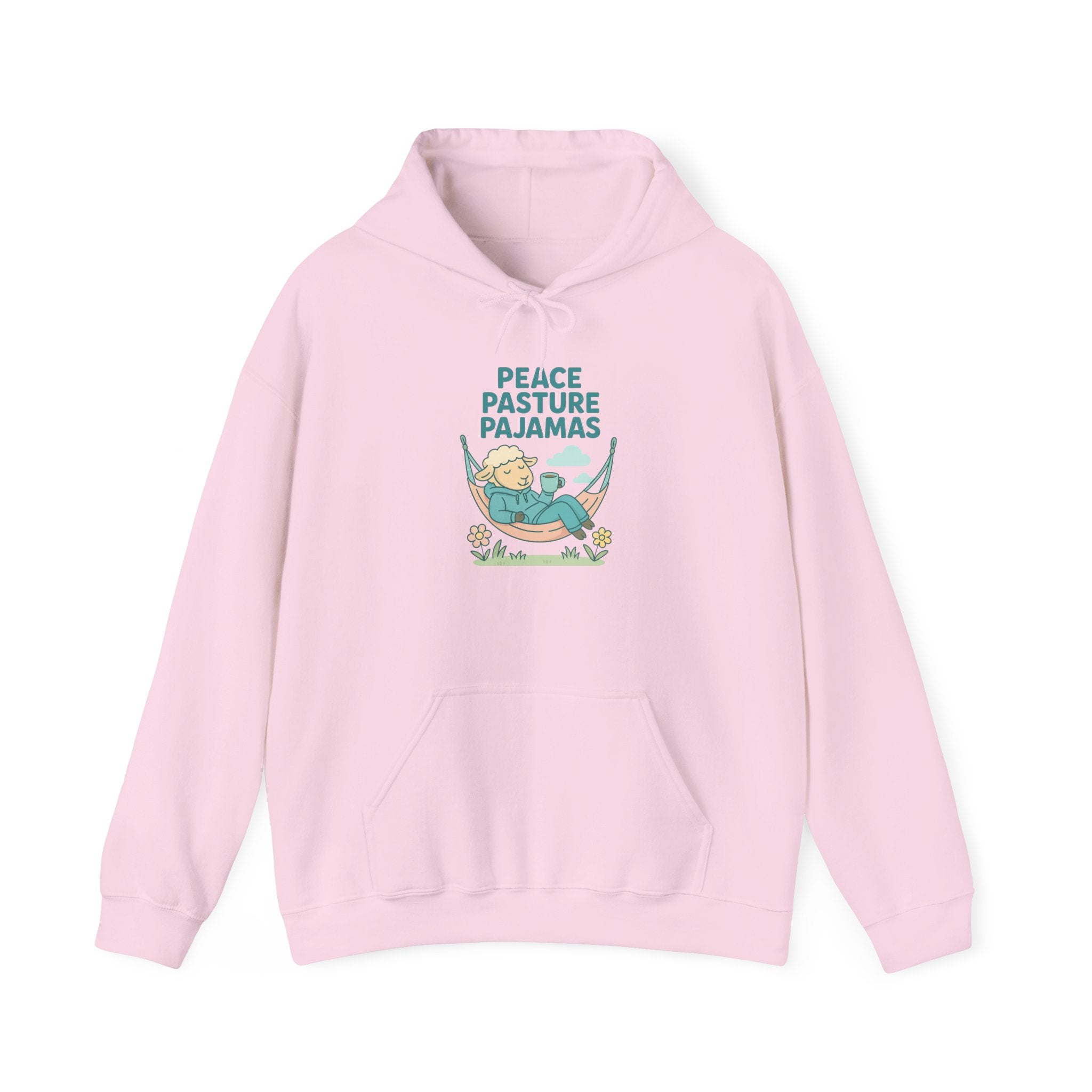 Peace Pasture Pajamas (Male Sheep) – Graphic Hoodie