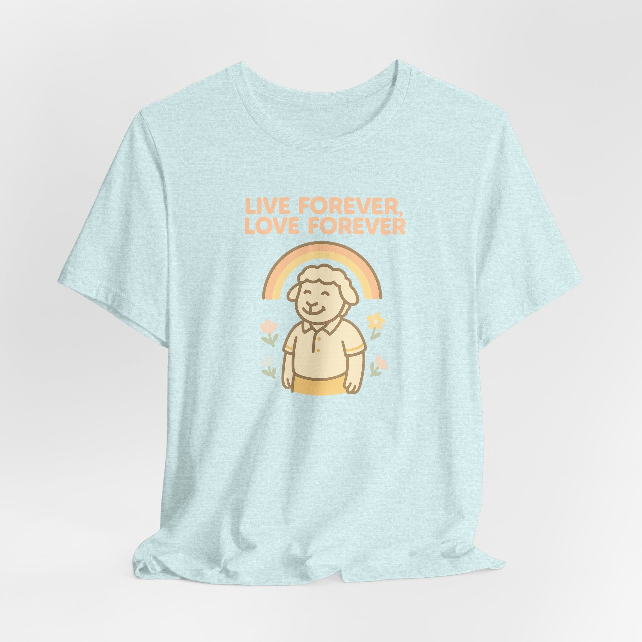 Live Forever Love Forever (Male Sheep) – Graphic T-Shirt