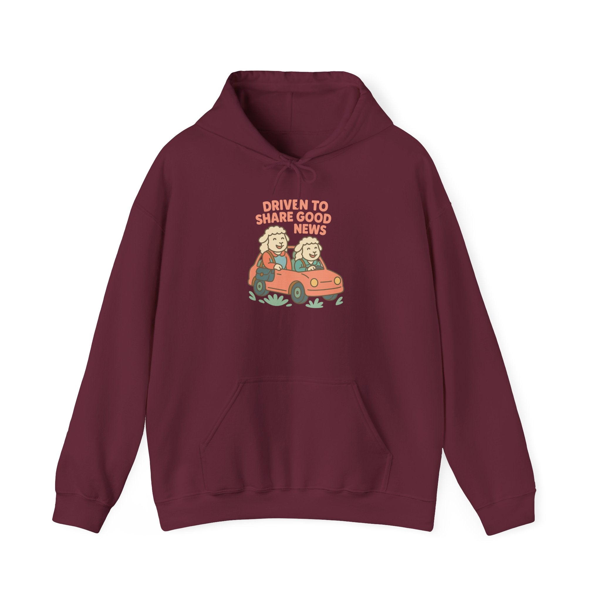 Driven to Share Good News (Two Female Sheep) – Graphic Hoodie