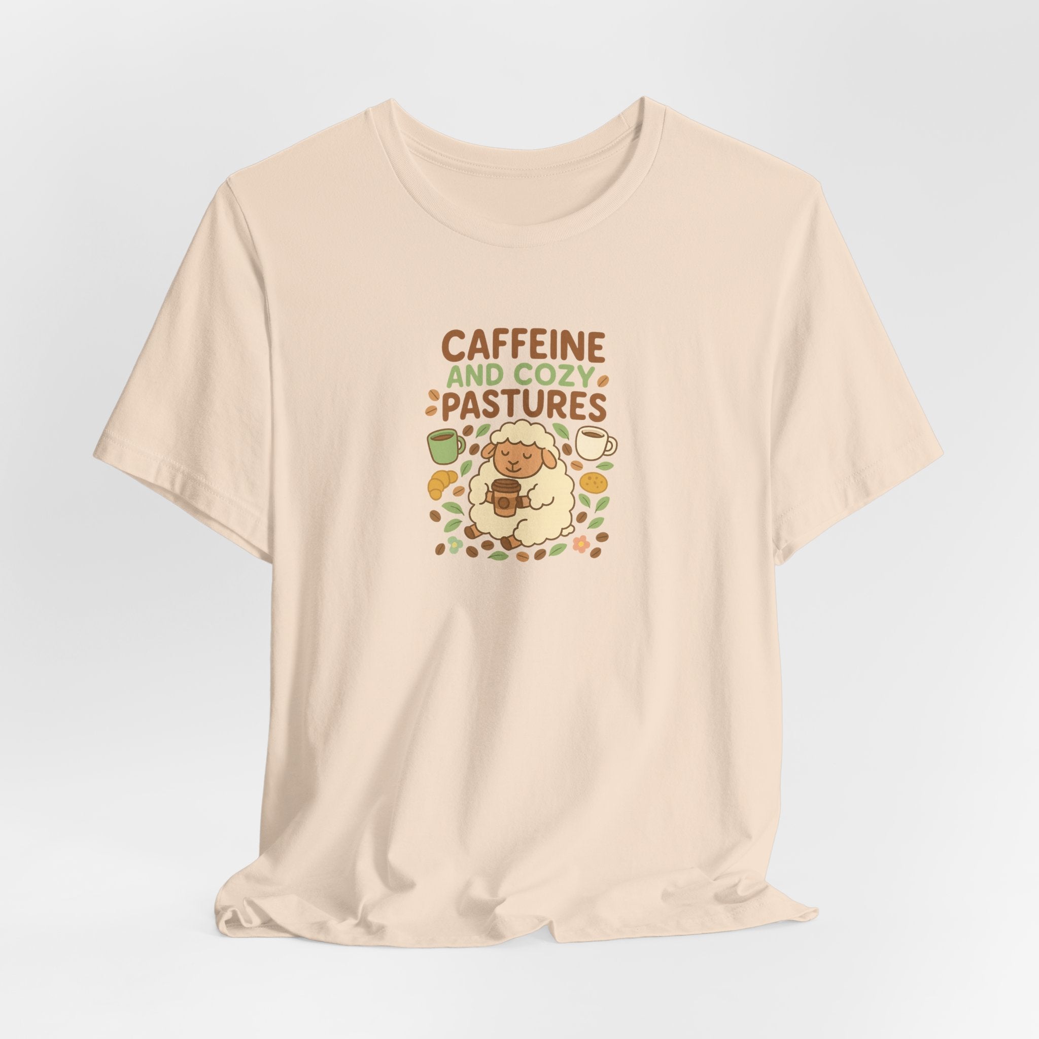 Caffeine and Cozy Pastures – Graphic T-Shirt