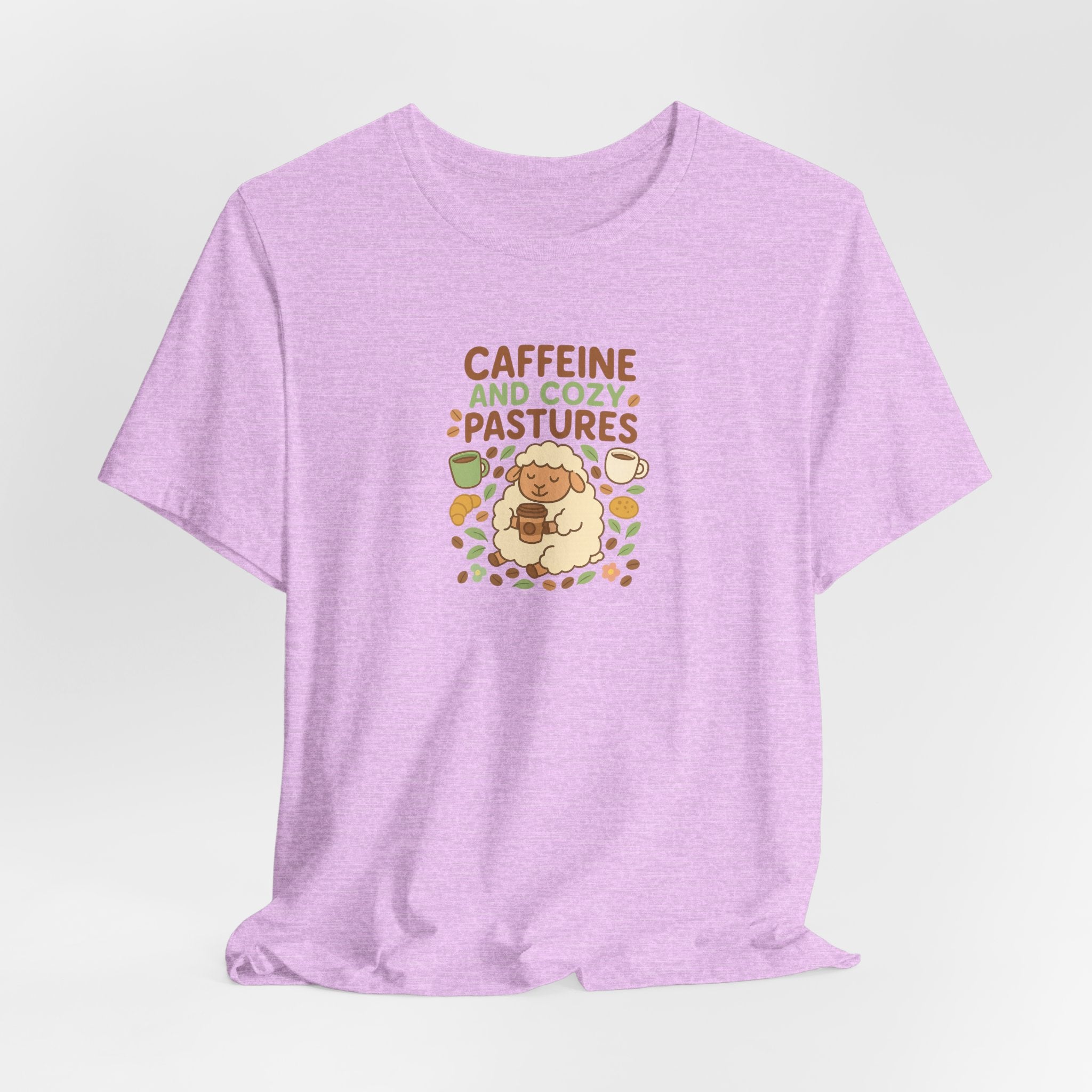 Caffeine and Cozy Pastures – Graphic T-Shirt