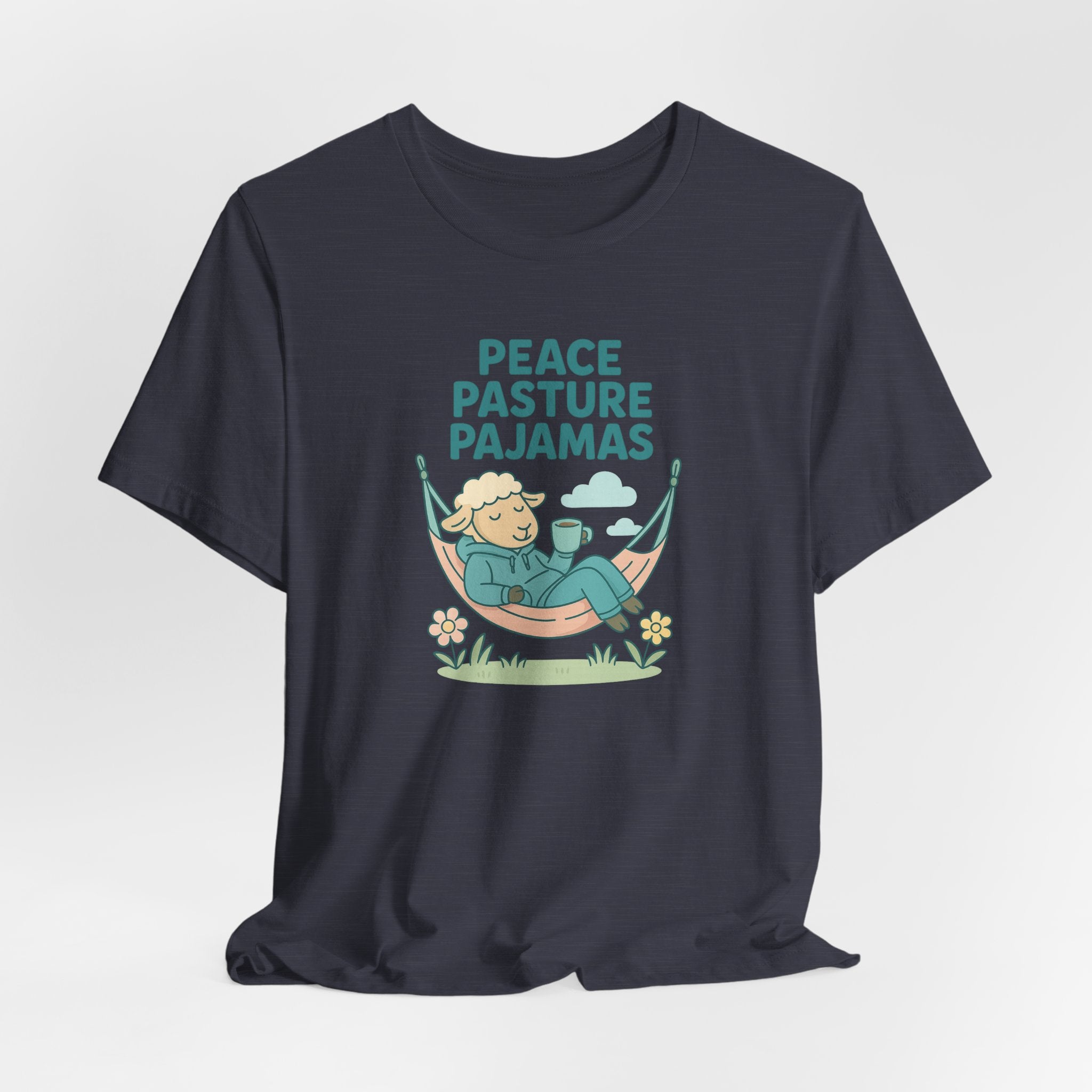Peace Pasture Pajamas (Male Sheep) – Graphic T-Shirt